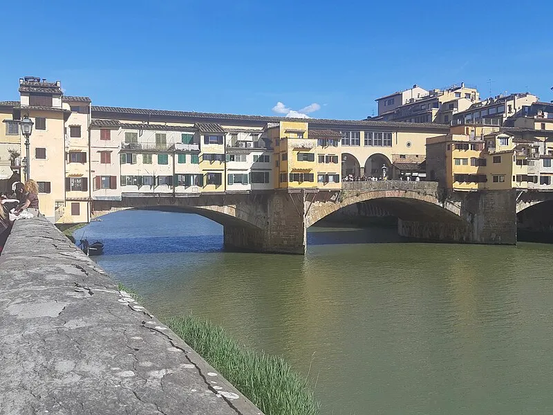 Ponte Vecchio medieval bridge over the Arno River, Florence
