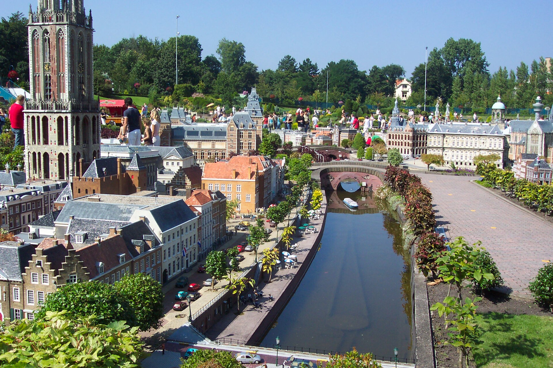 Miniature buildings at Madurodam theme park in The Hague