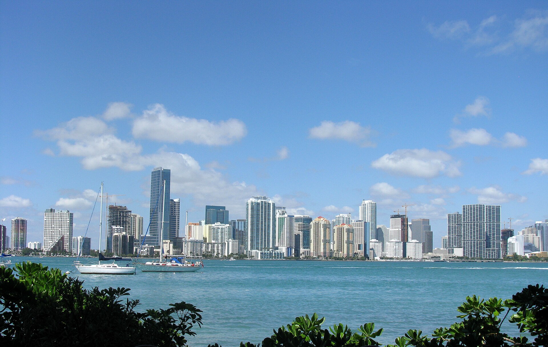 Miami skyline as seen from Key Biscayne, Florida