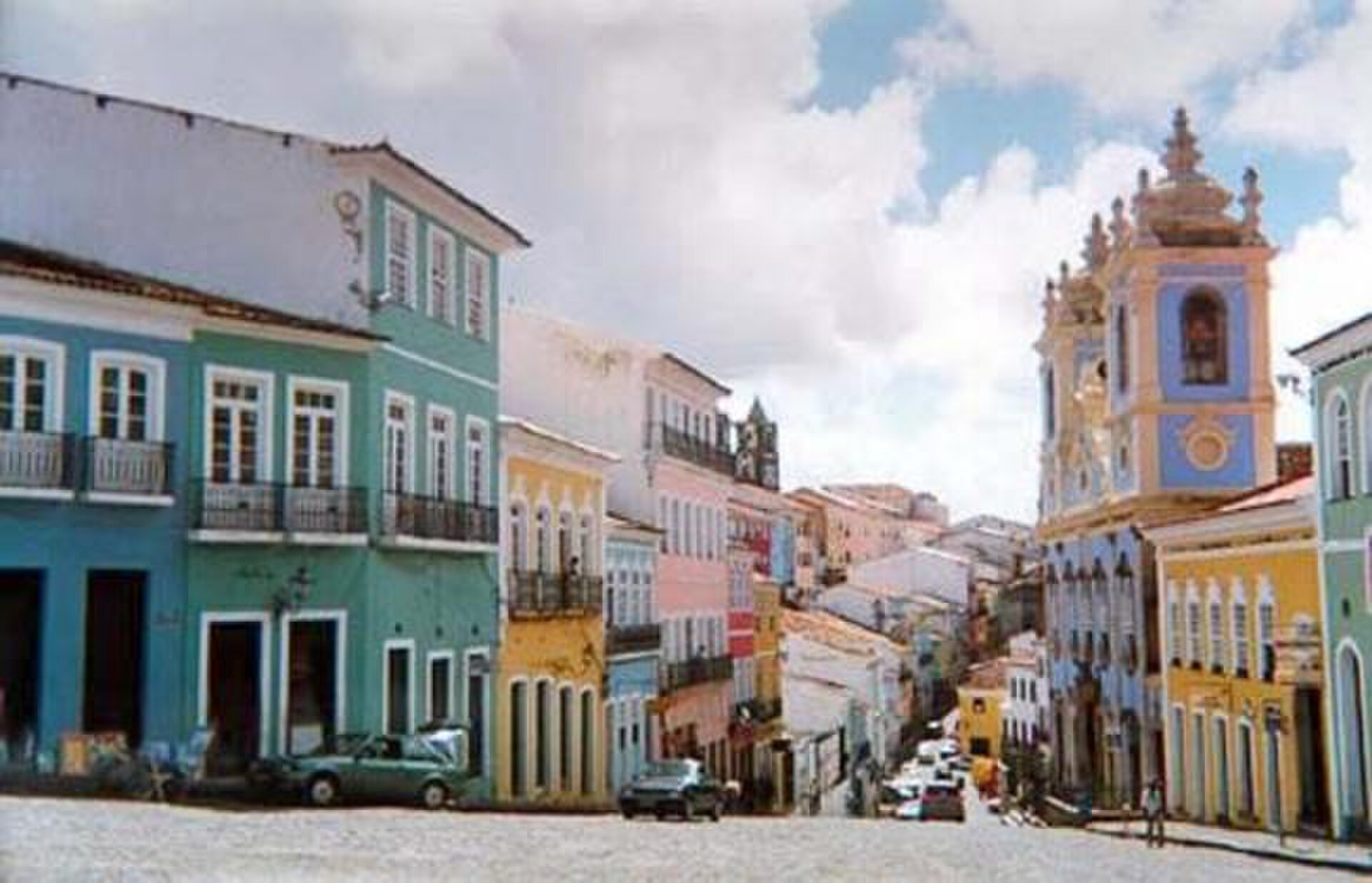 Colorful colonial buildings in Pelourinho, Salvador