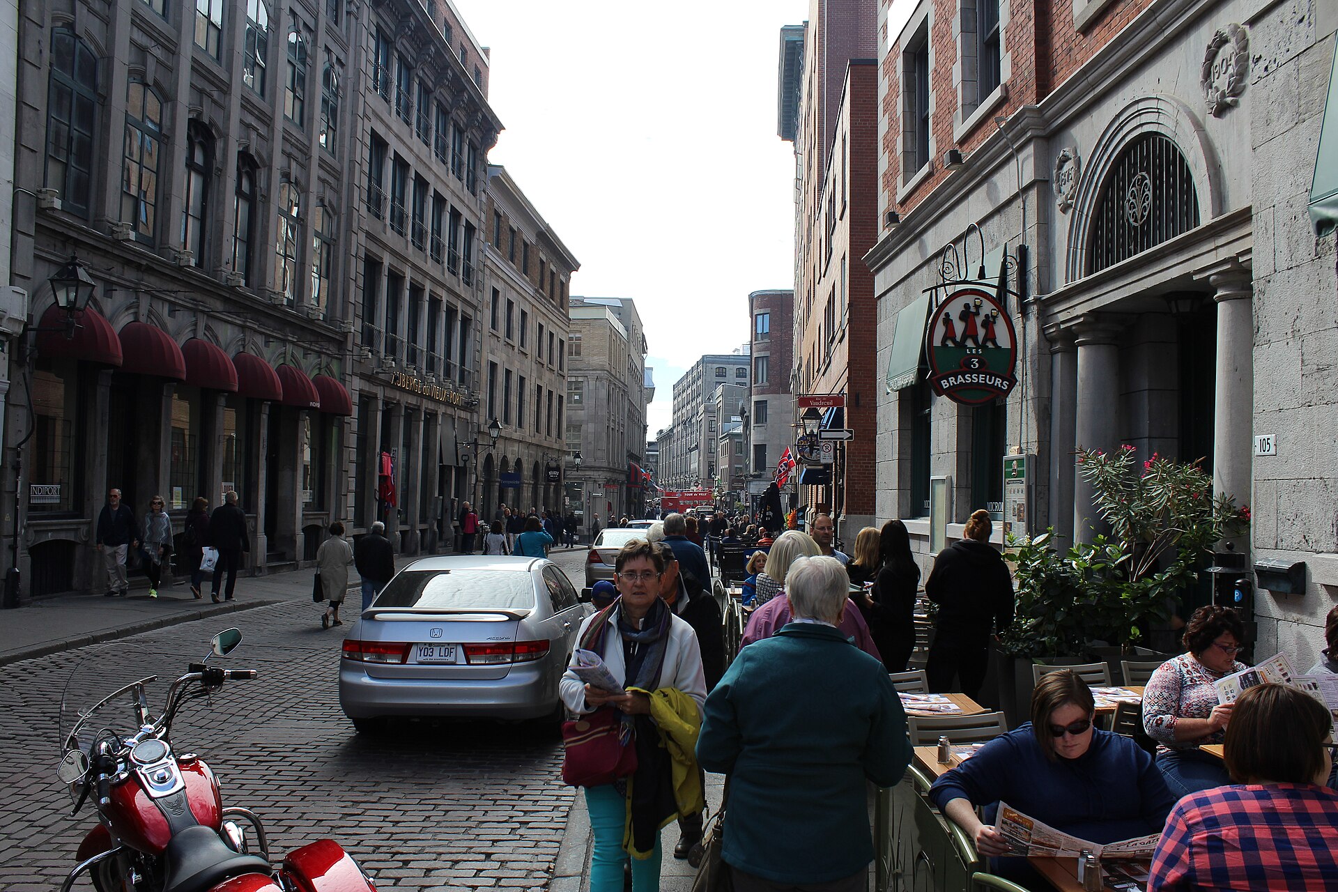 Historic buildings in Vieux-Montreal, the old quarter of Montreal