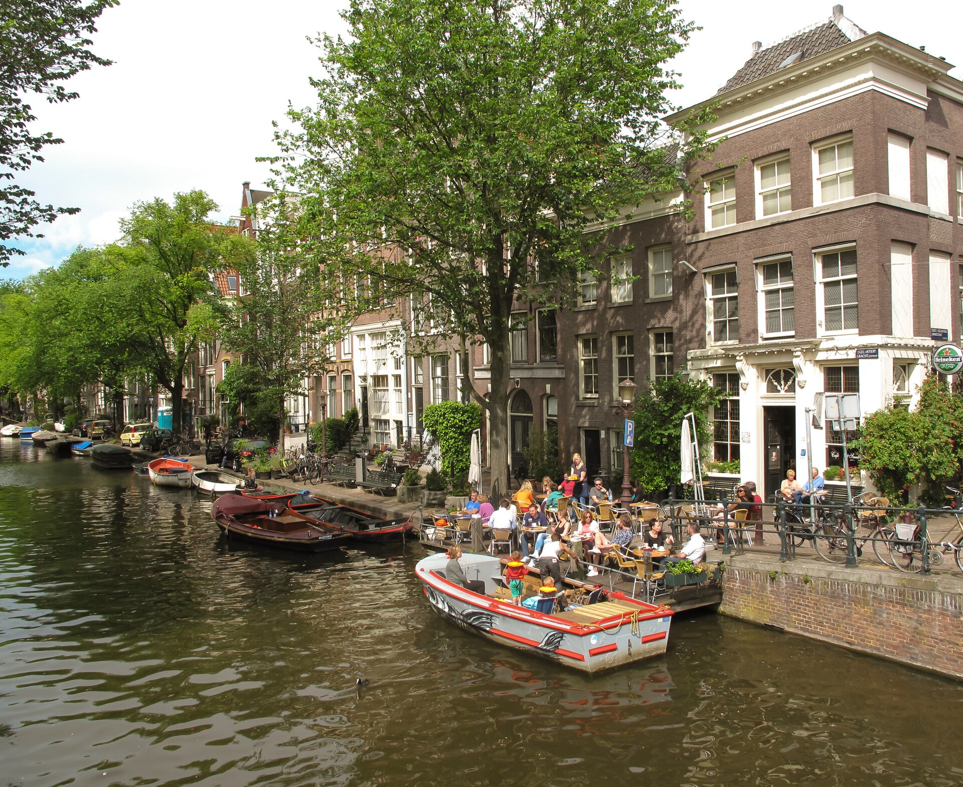Brouwersgracht canal in the Jordaan neighborhood of Amsterdam