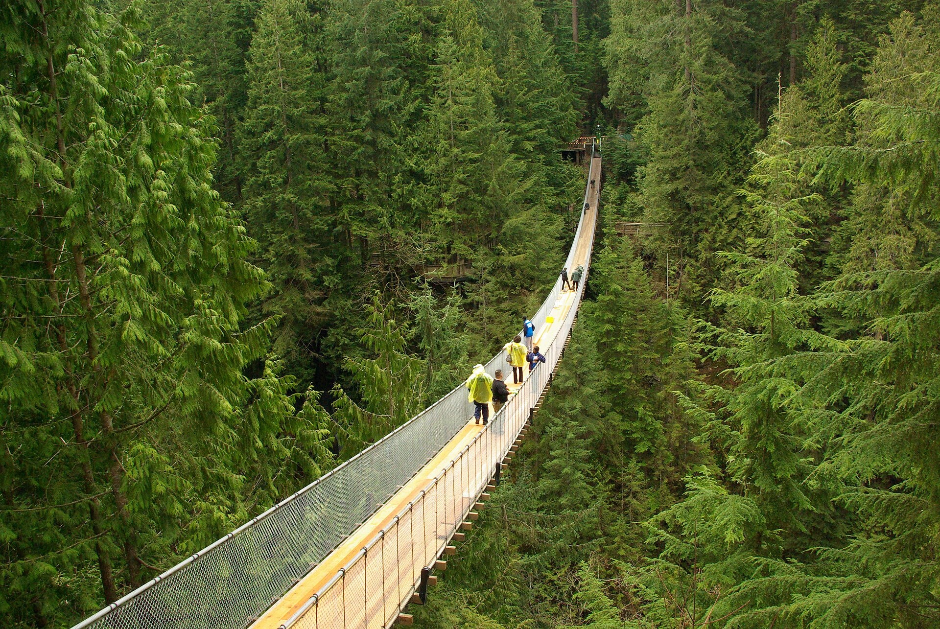 Capilano Suspension Bridge spanning the Capilano River canyon, Vancouver