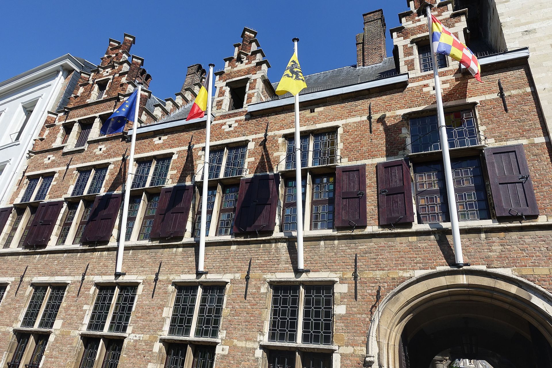 Facade of the Rubens House museum in Antwerp