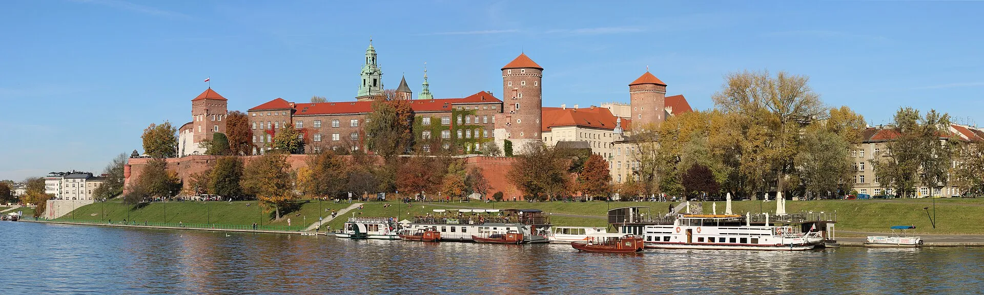 Wawel Royal Castle and Cathedral on Wawel Hill above the Vistula river, Kraków