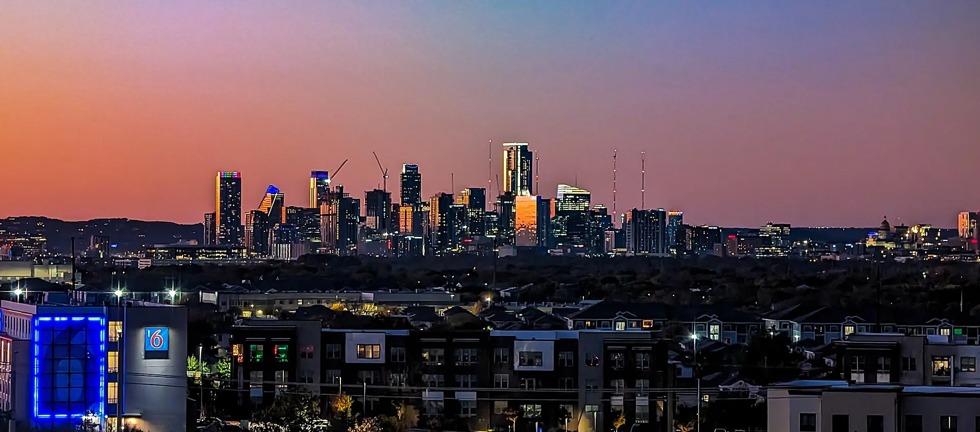 Austin, Texas skyline at dusk
