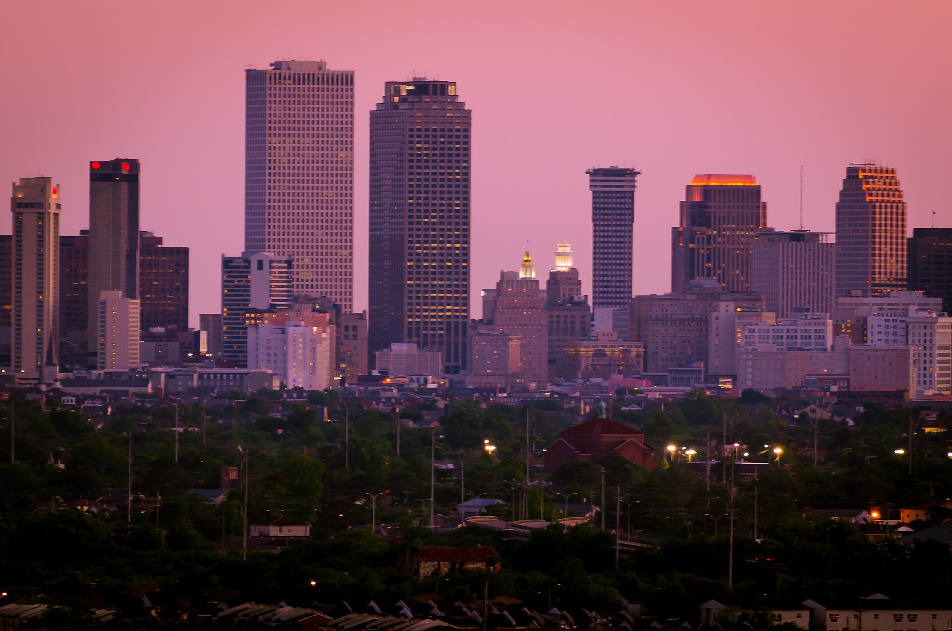 New Orleans, Louisiana skyline at dusk