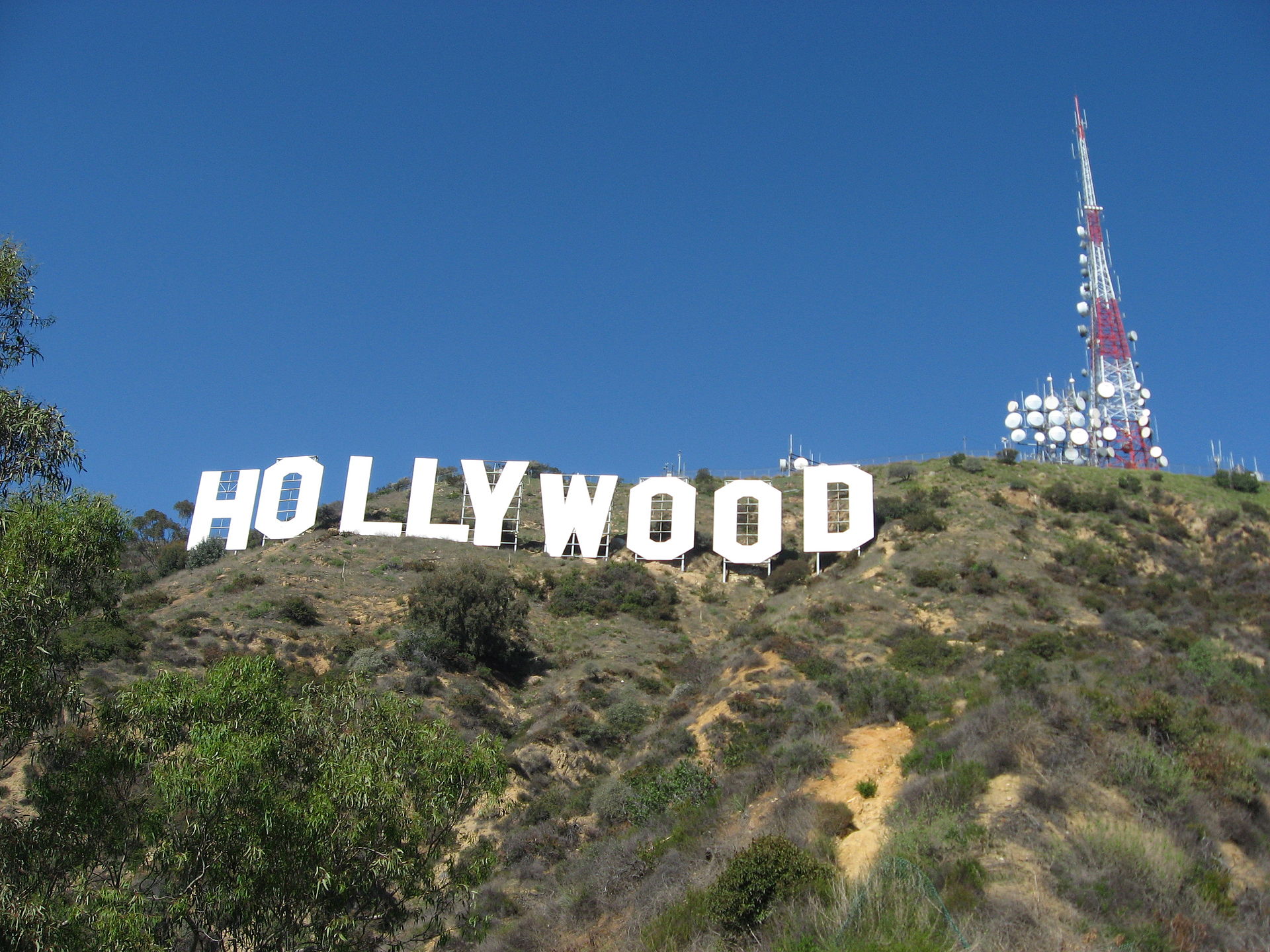 The Hollywood Sign on Mount Lee in the Hollywood Hills