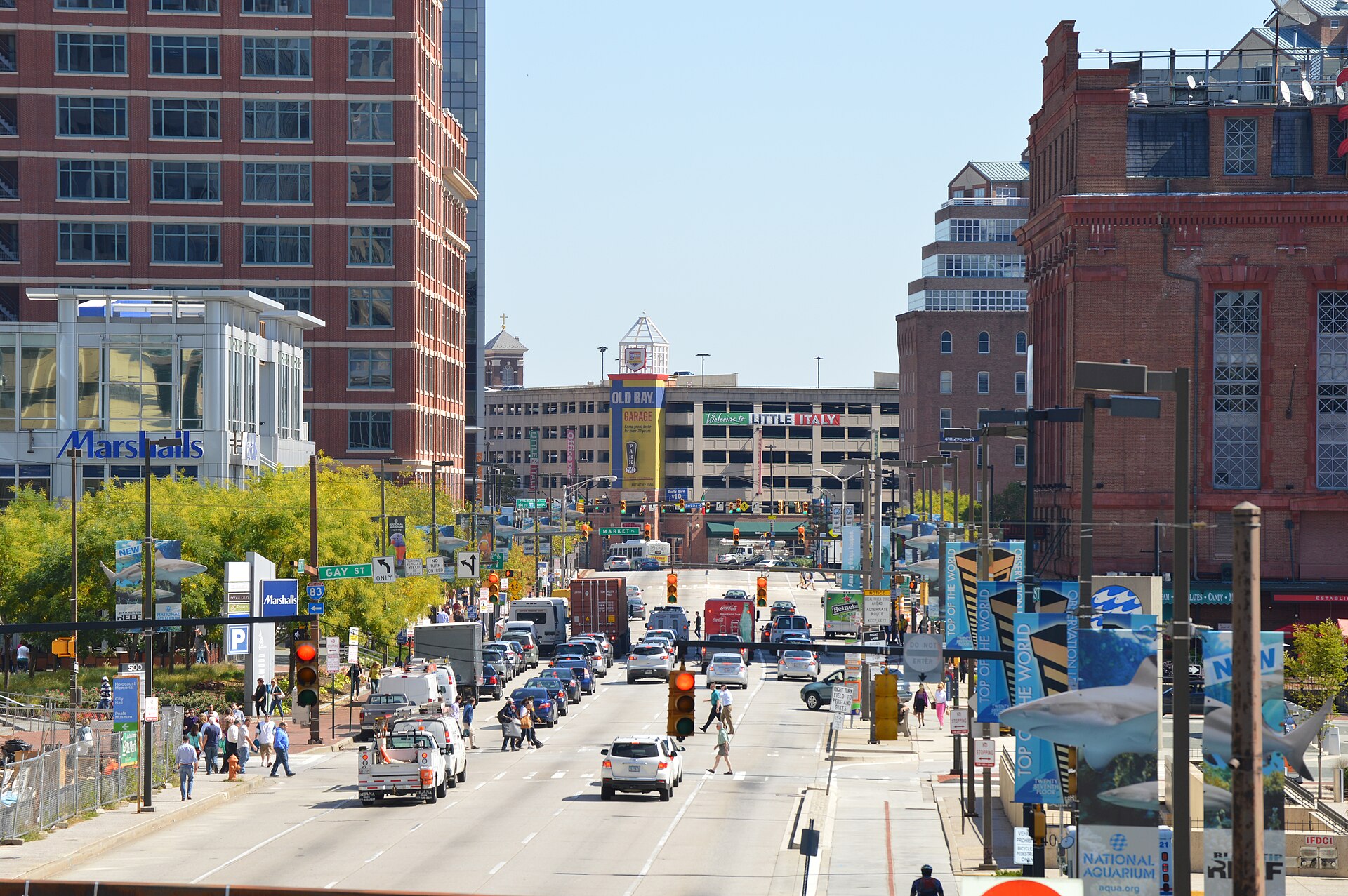 Downtown Baltimore and the Inner Harbor waterfront