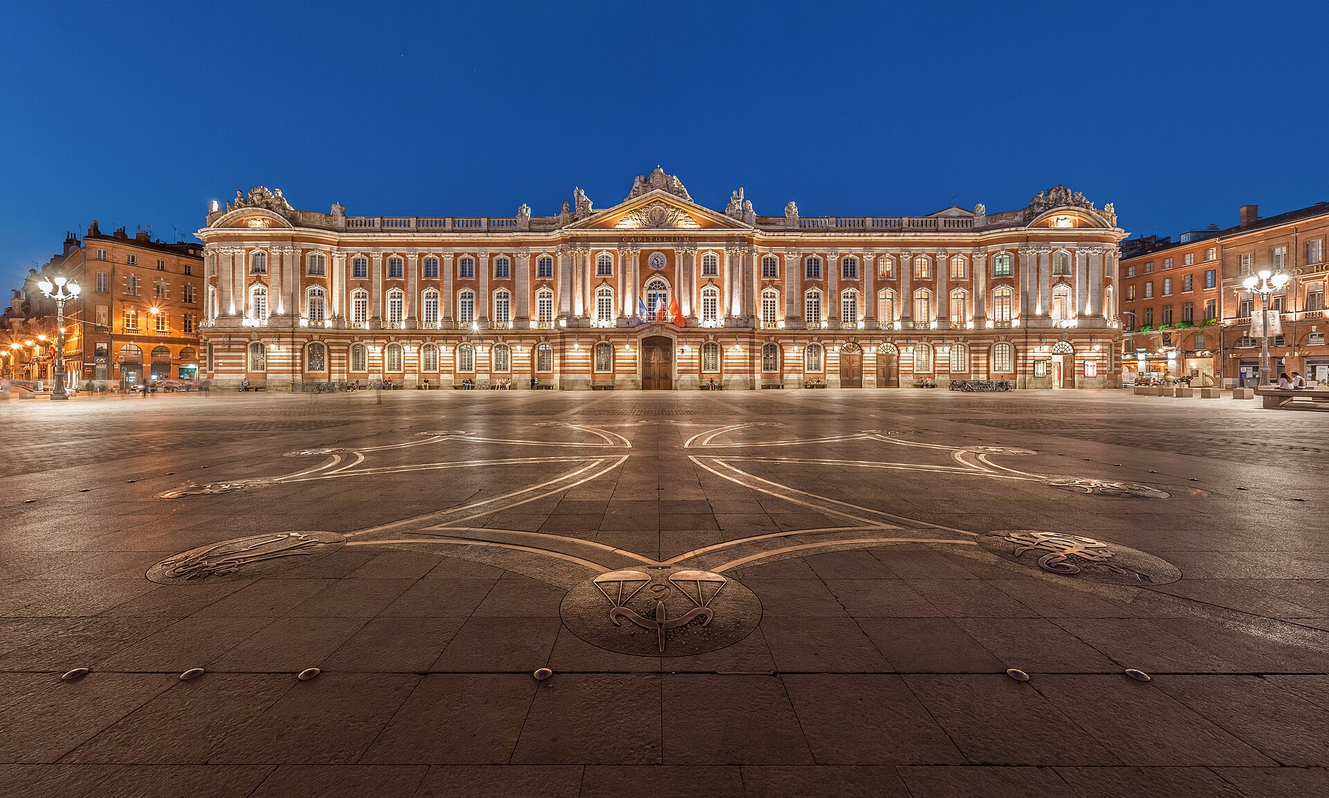 Place du Capitole in Toulouse at night
