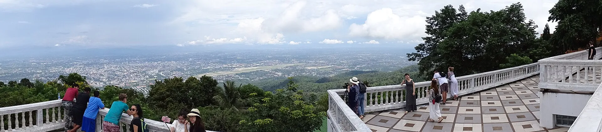 Panoramic view over Chiang Mai from Doi Suthep temple
