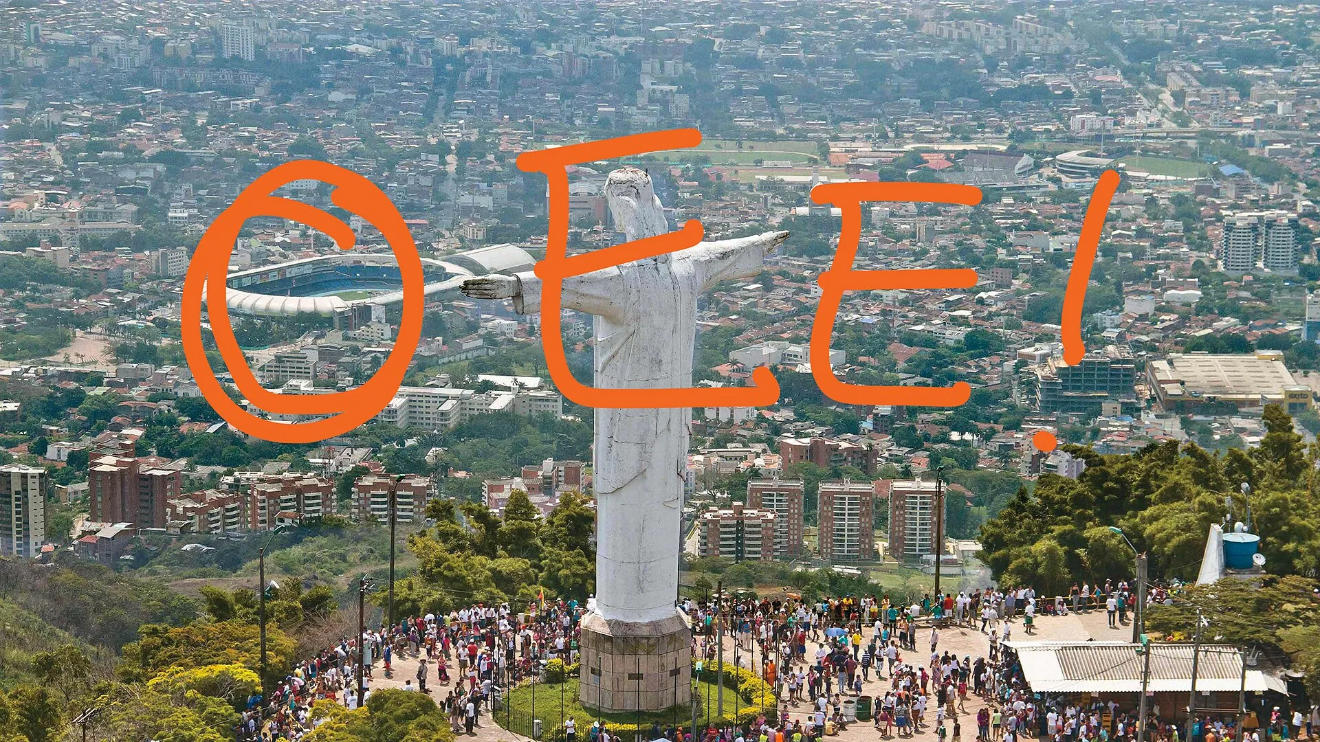 Cristo Rey statue overlooking Cali, Colombia