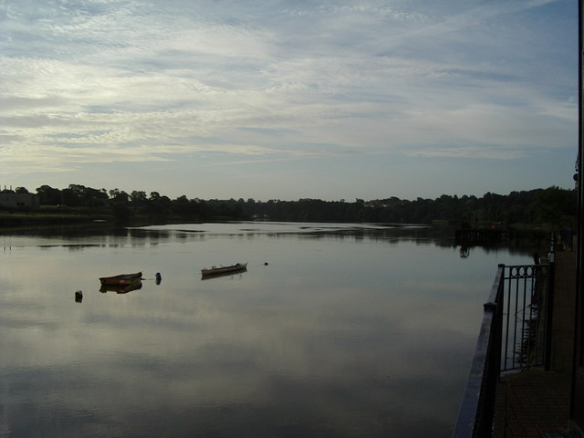 The River Suir waterfront in Waterford, Ireland's oldest city, with its Georgian quays