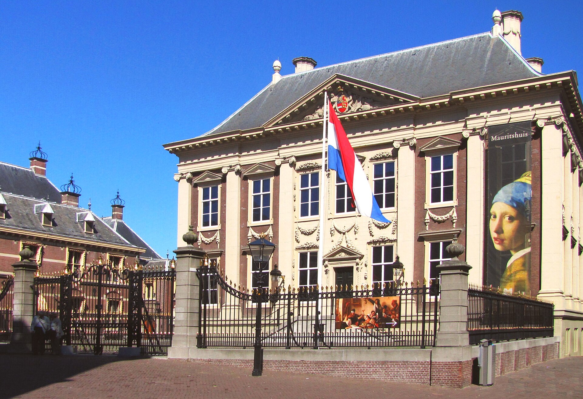 The Mauritshuis museum building in The Hague beside the Hofvijver