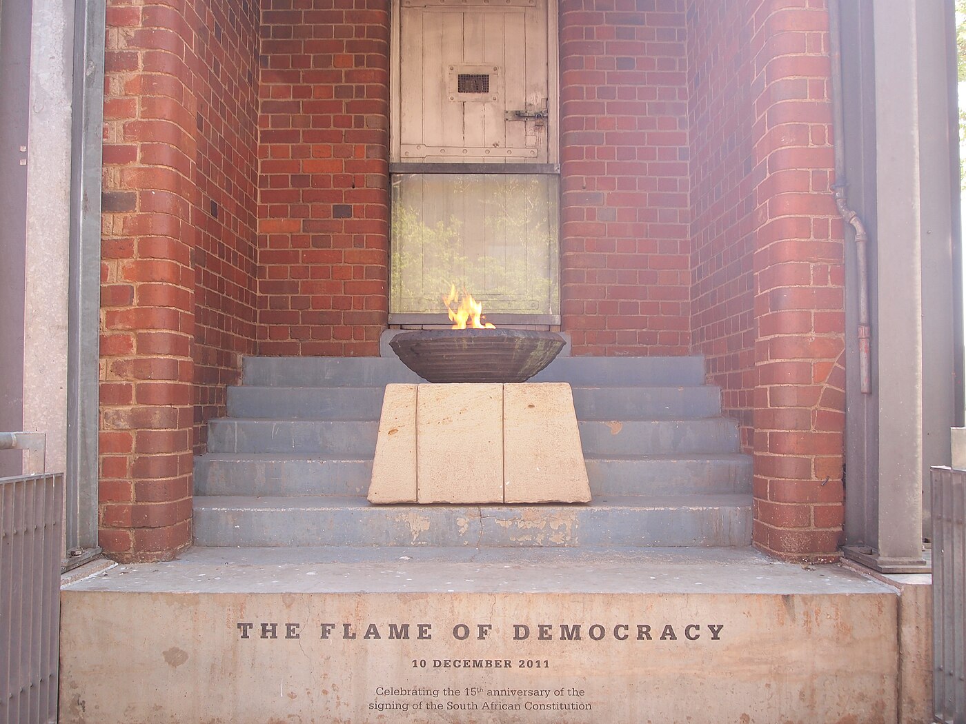 Eternal Flame memorial on Constitution Hill in Johannesburg
