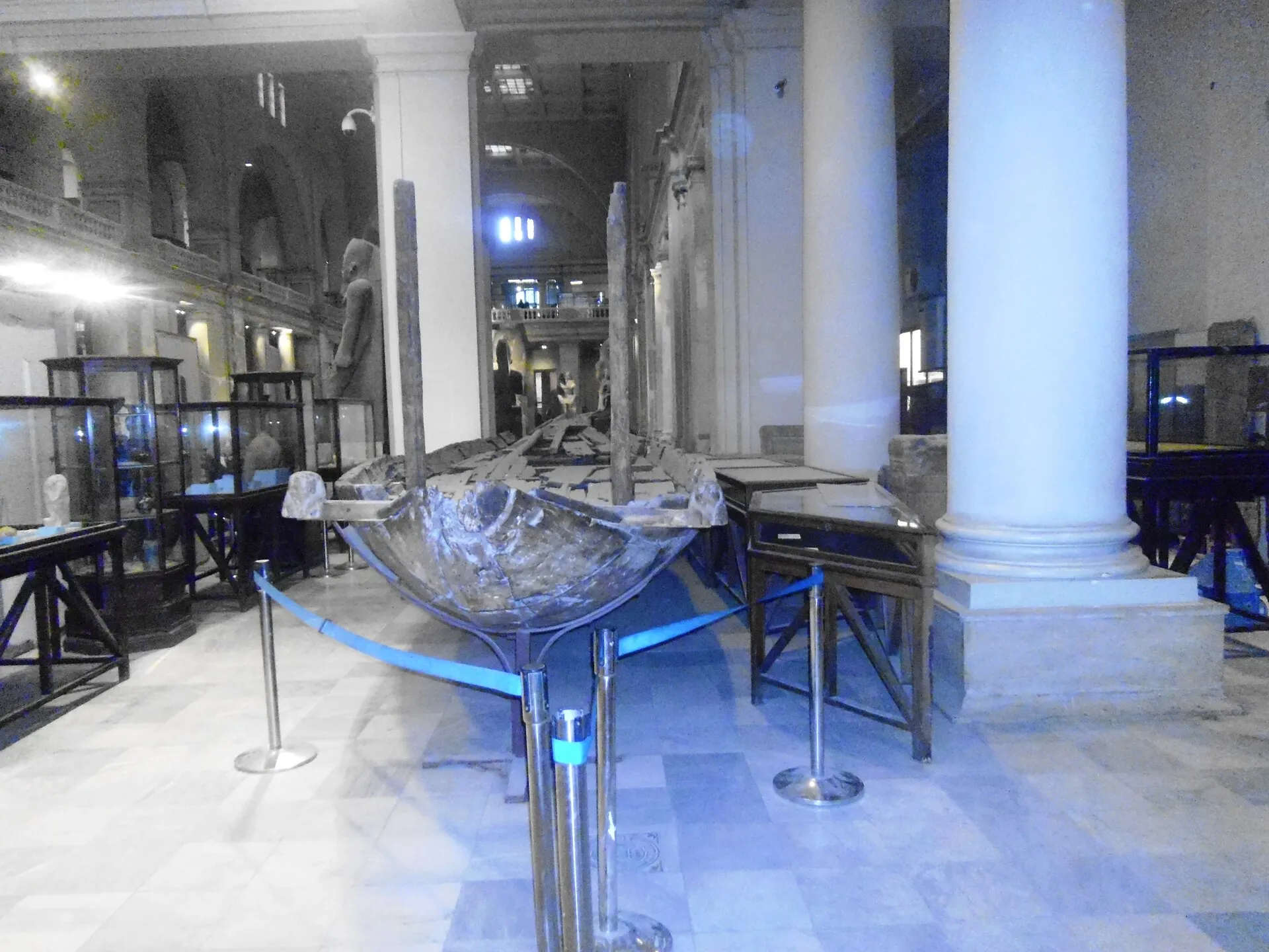 Interior gallery hall of the Egyptian Museum in Cairo