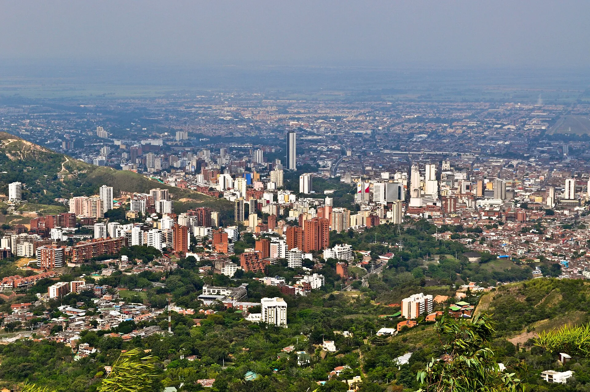Panoramic view of Santiago de Cali, Colombia