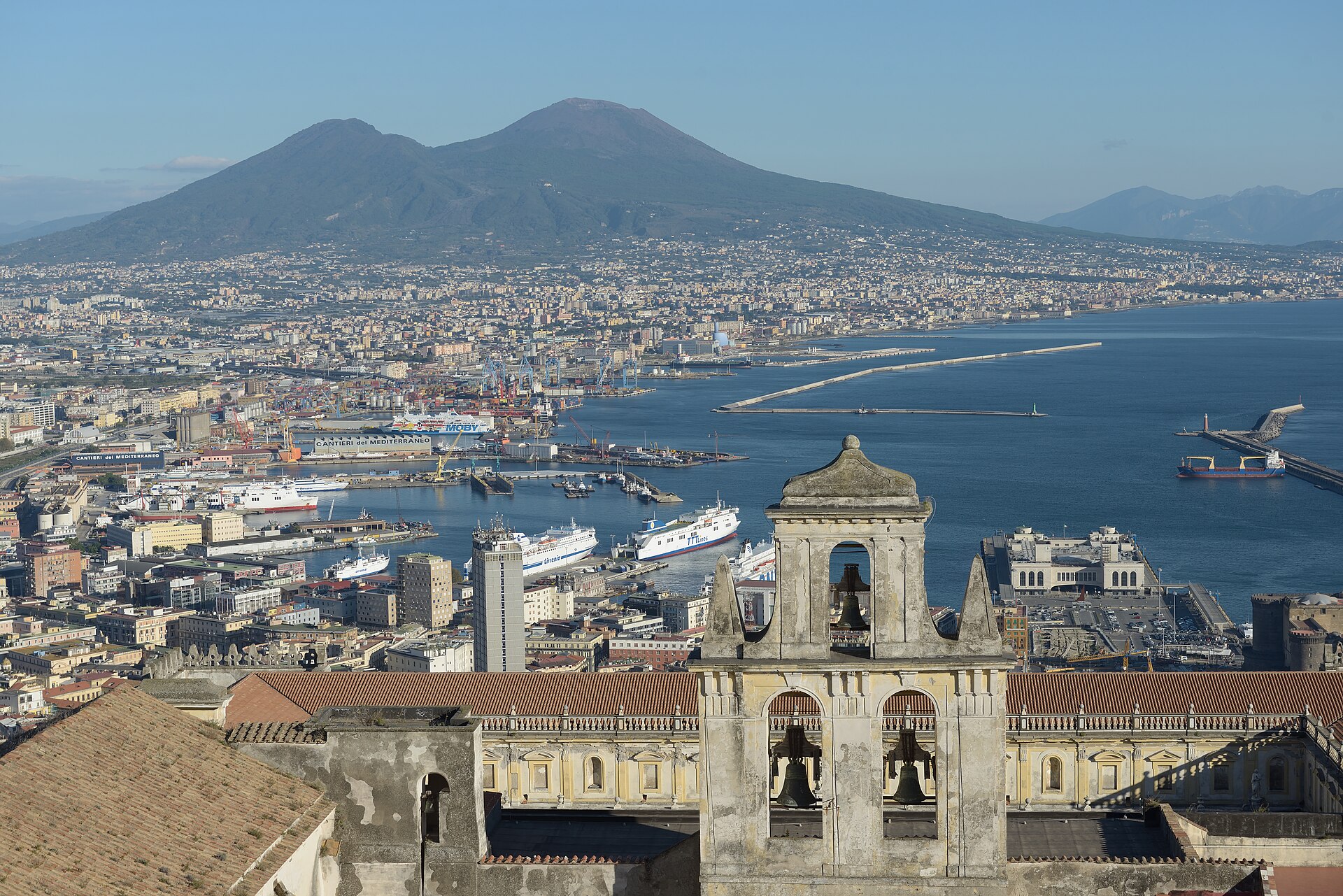 Naples panorama with Mount Vesuvius