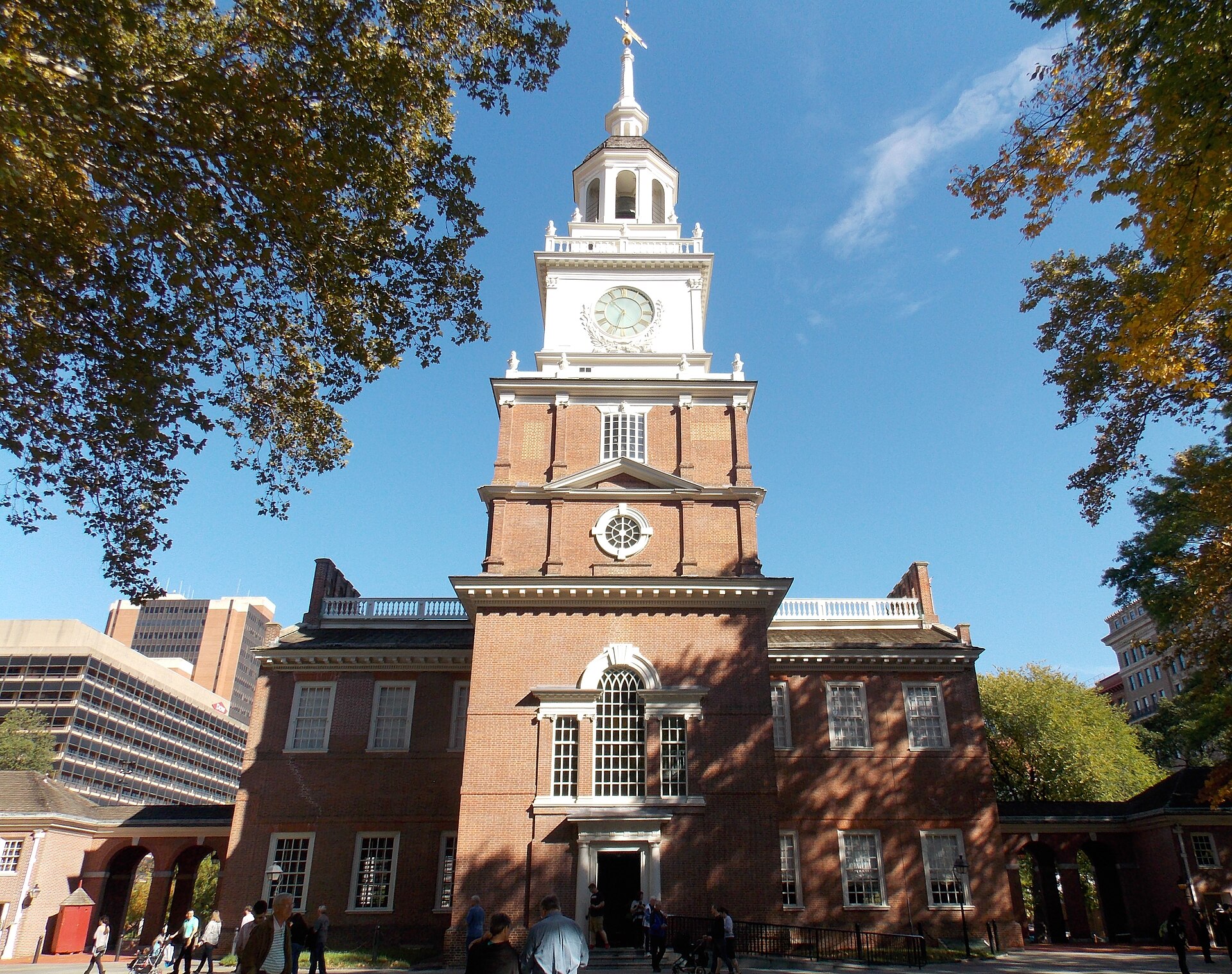 Independence Hall in Philadelphia where the Declaration of Independence was signed
