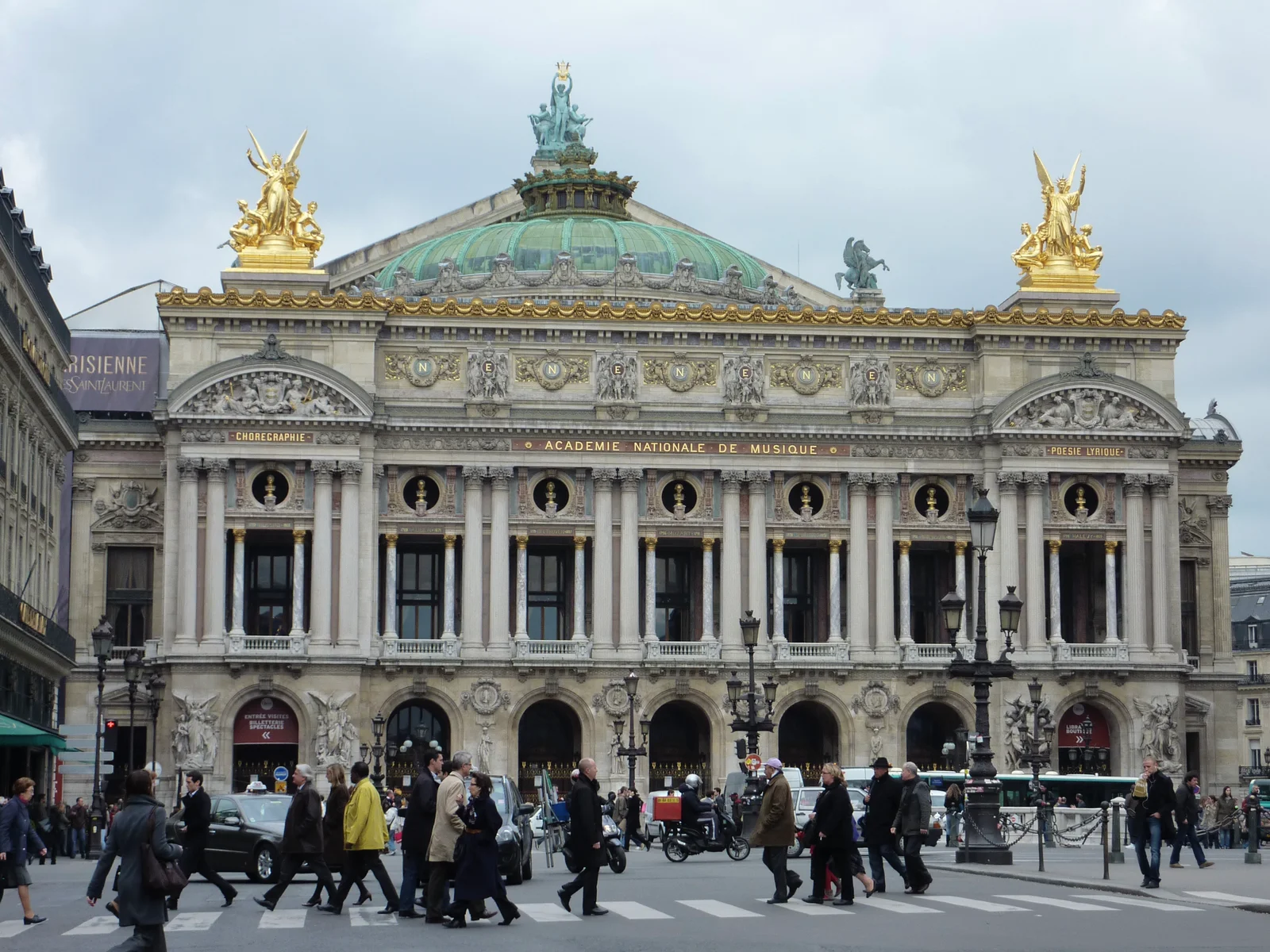 Facade of the Palais Garnier opera house in Paris
