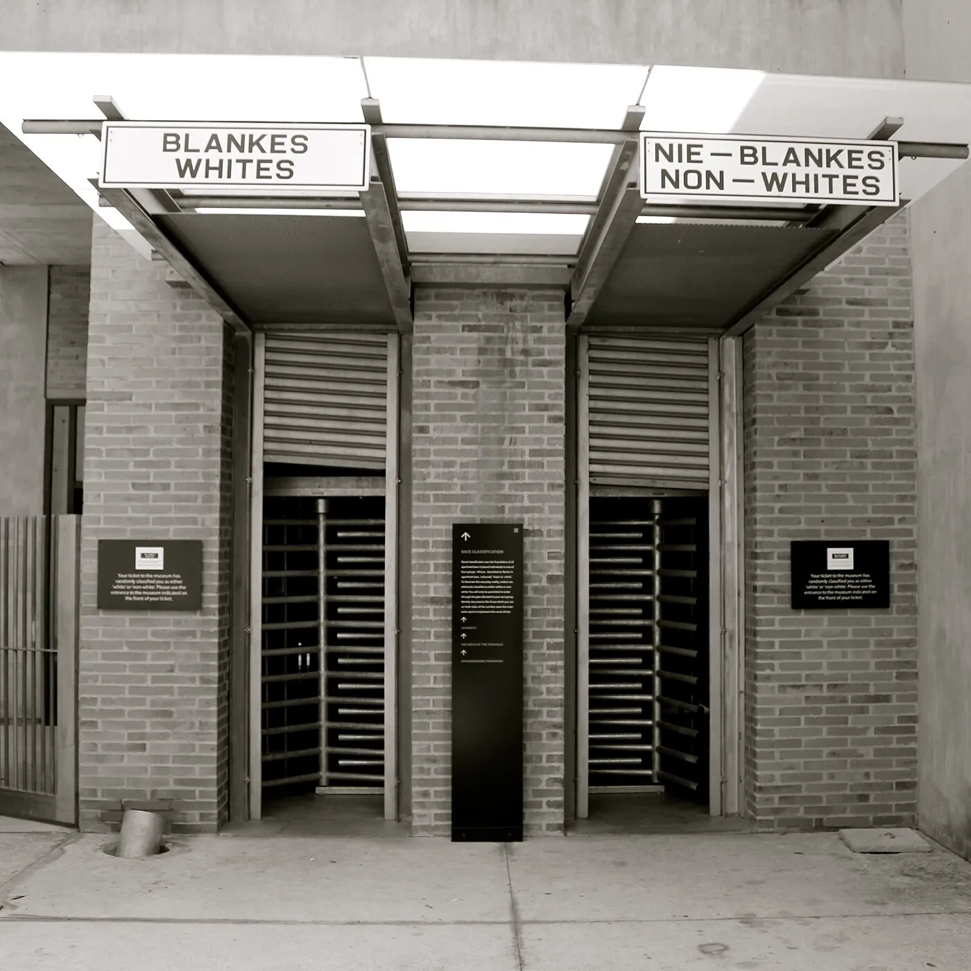 Entrance to the Apartheid Museum in Johannesburg