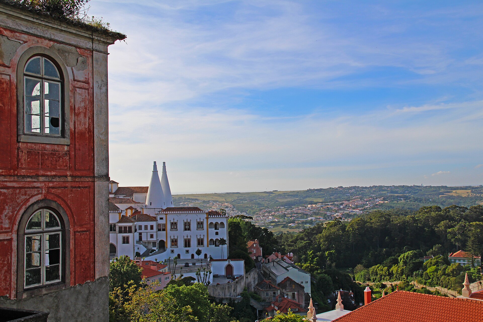 View of Sintra's Old Town and the National Palace