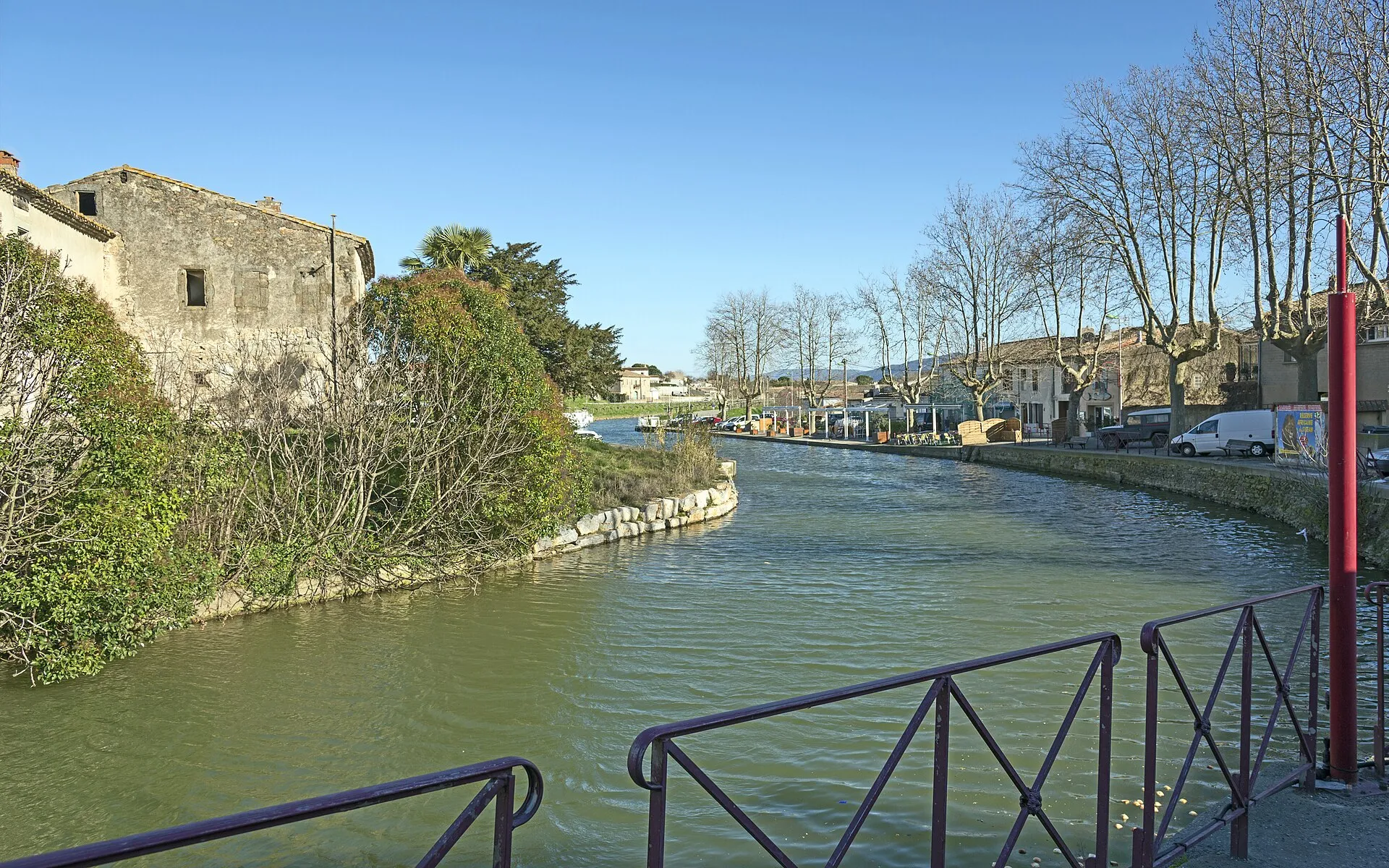 Canal du Midi lined with plane trees