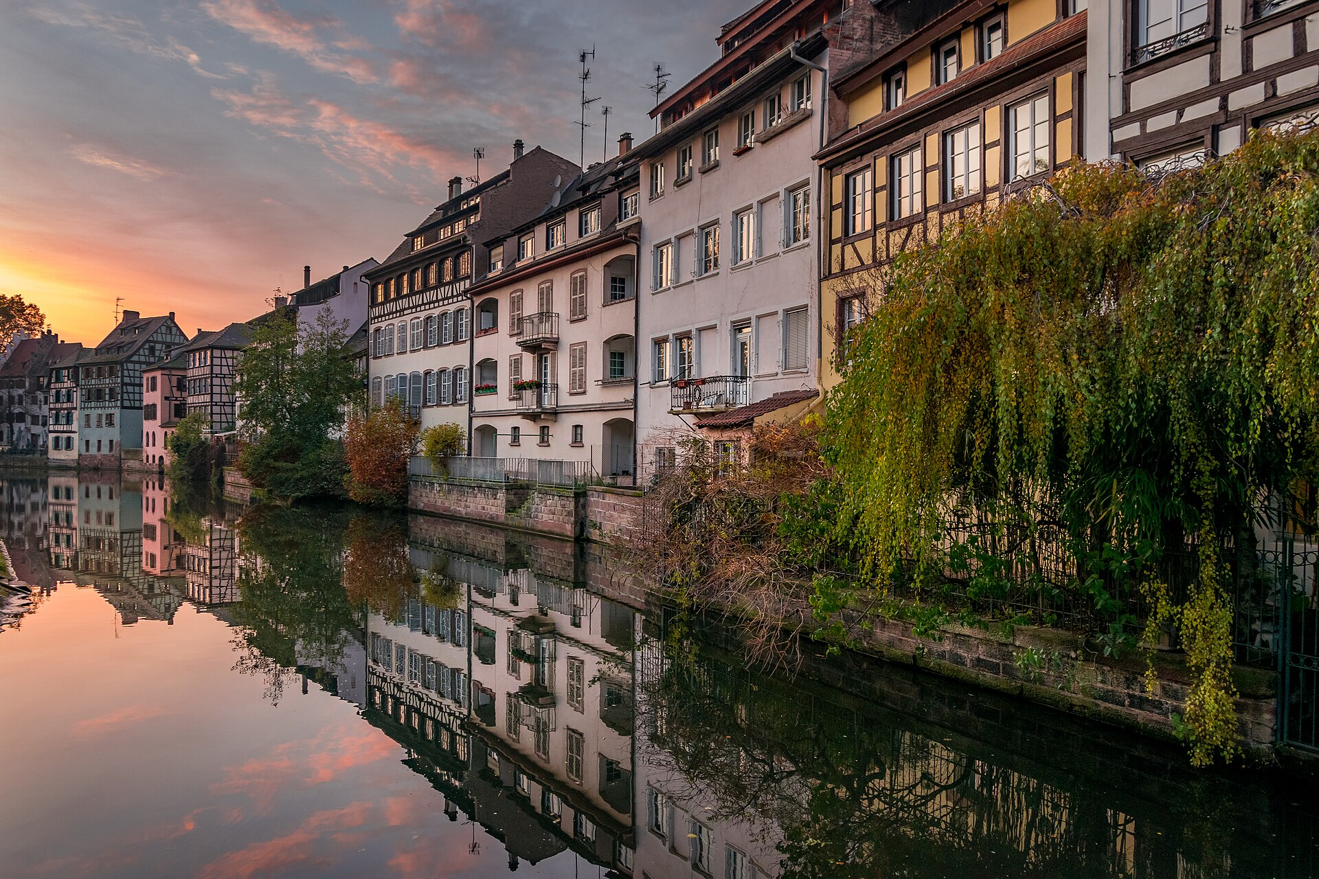 Petite France district in Strasbourg at golden hour