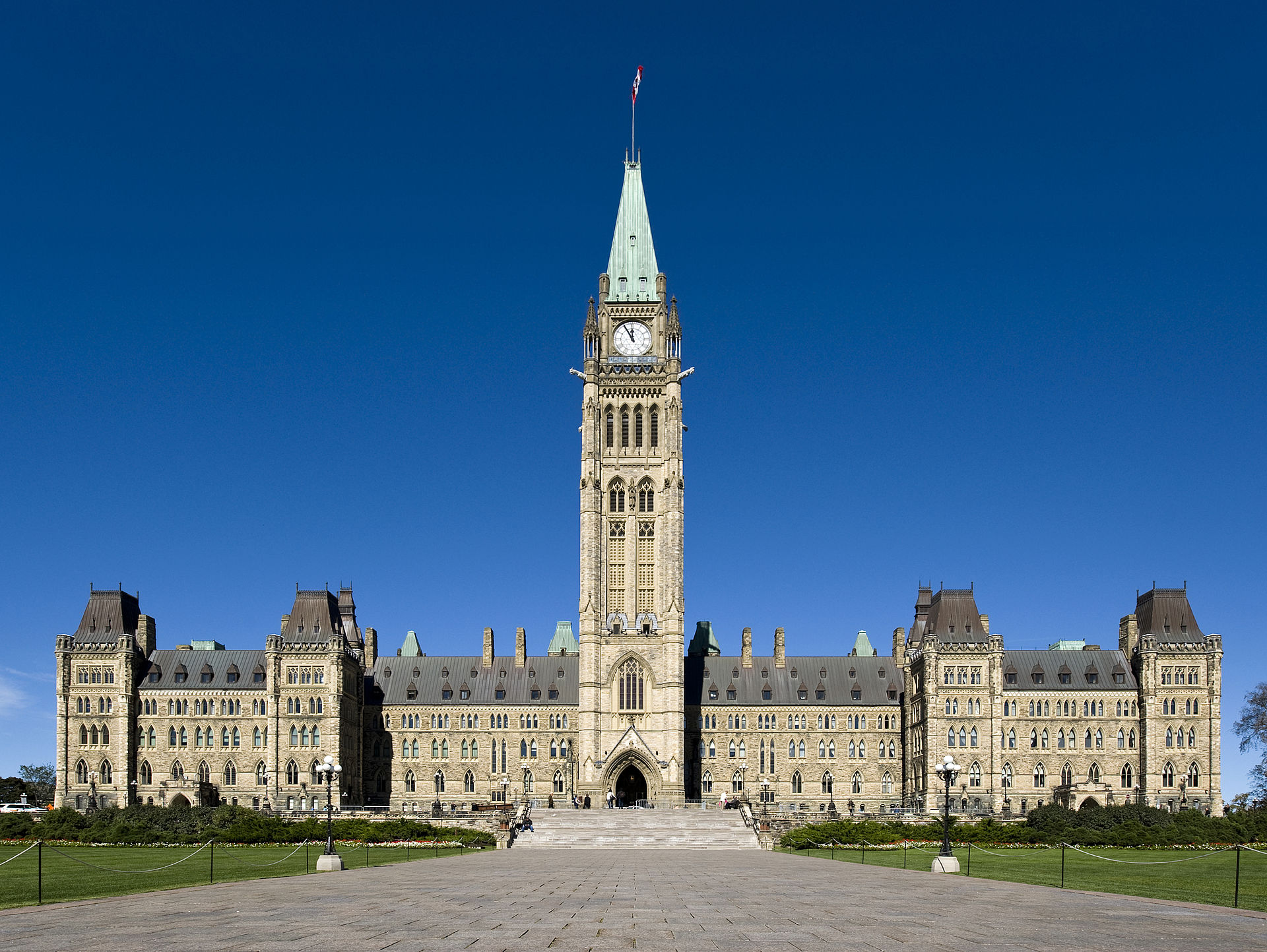 Centre Block and Peace Tower on Parliament Hill, Ottawa