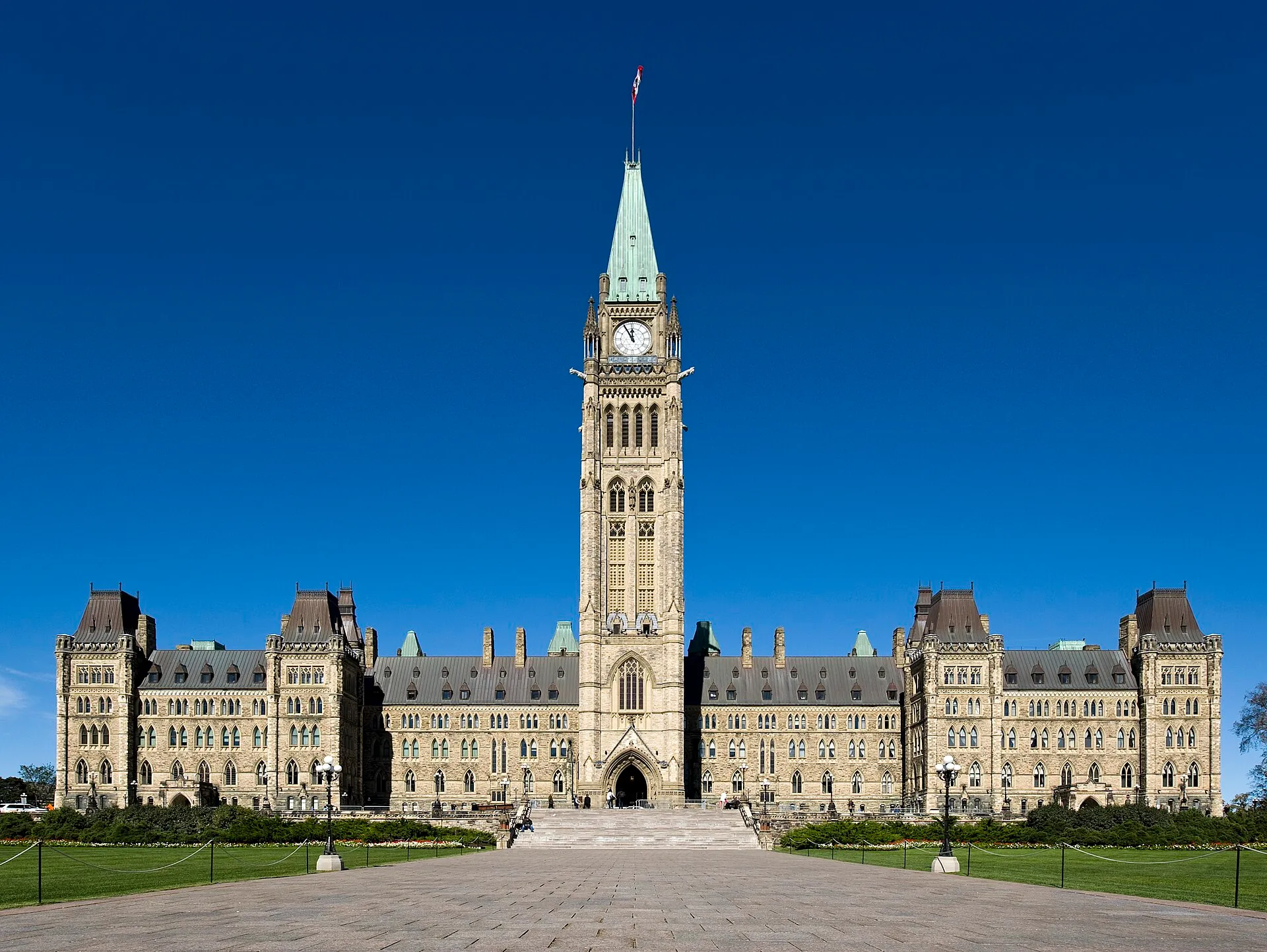 Centre Block and Peace Tower on Parliament Hill, Ottawa
