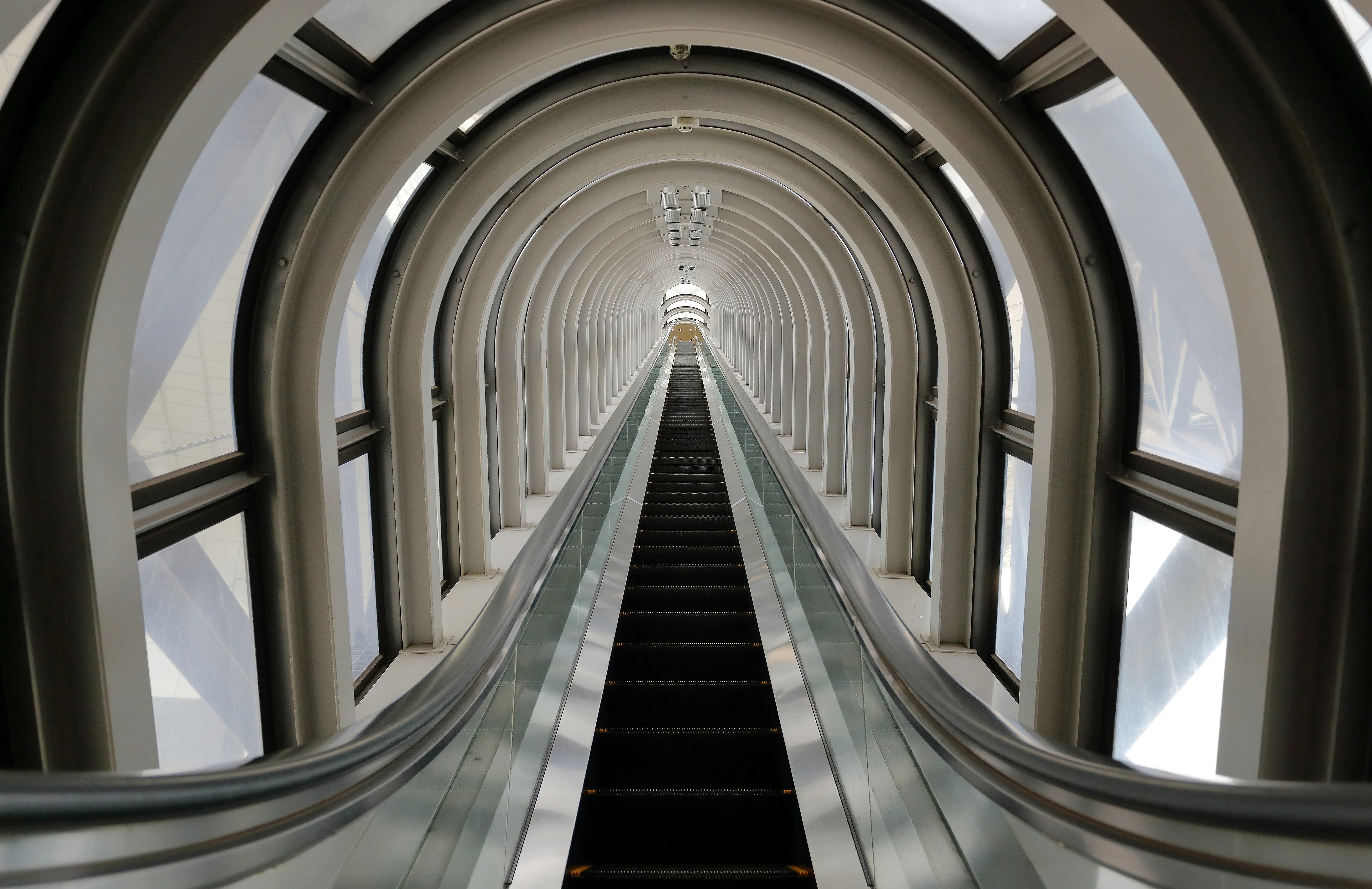 The twin towers and connecting Floating Garden Observatory of the Umeda Sky Building in Osaka