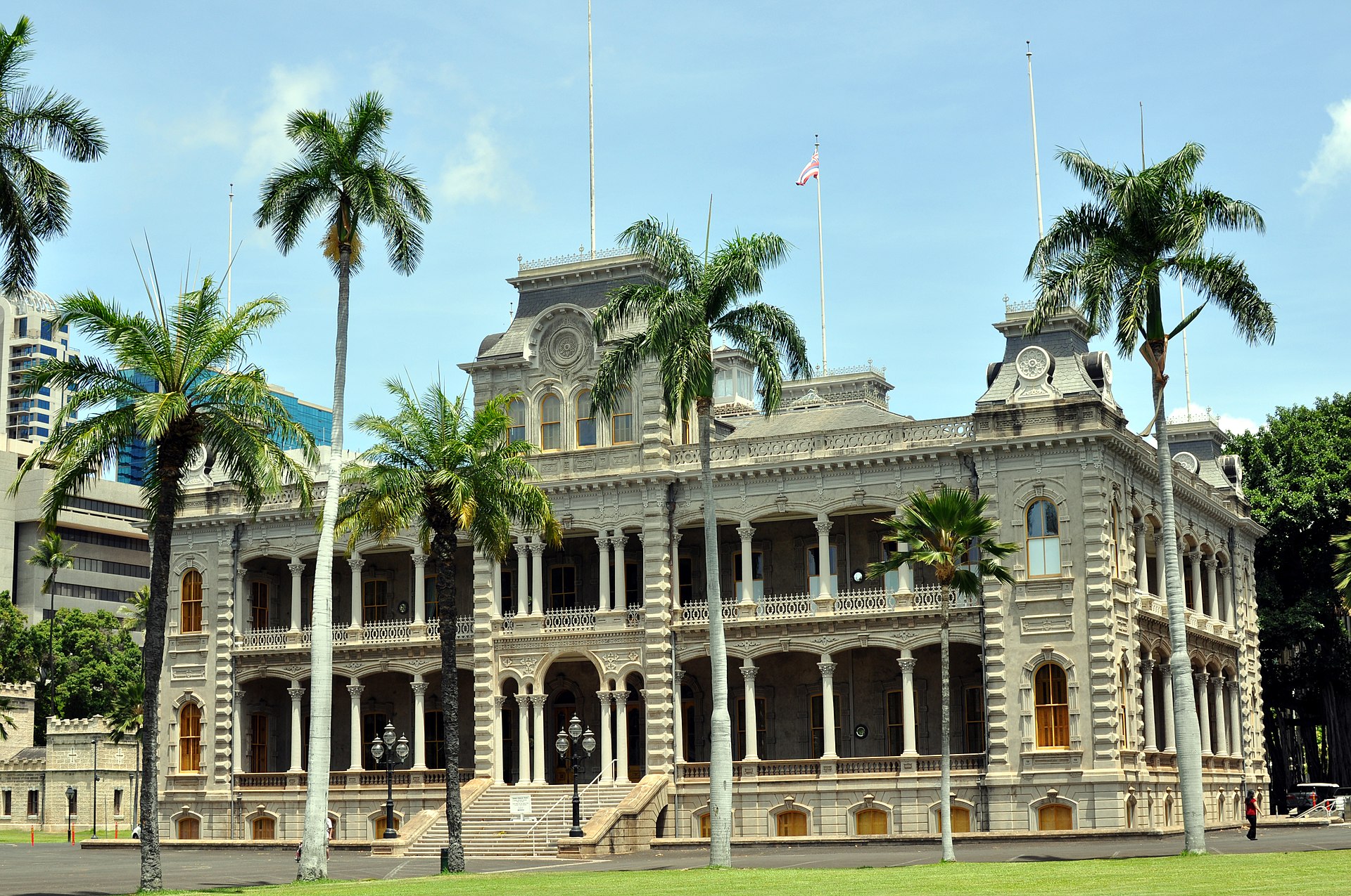 Iolani Palace in downtown Honolulu, the only royal palace in the United States