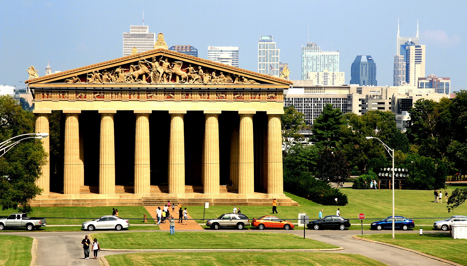 The full-scale Parthenon replica in Centennial Park, Nashville