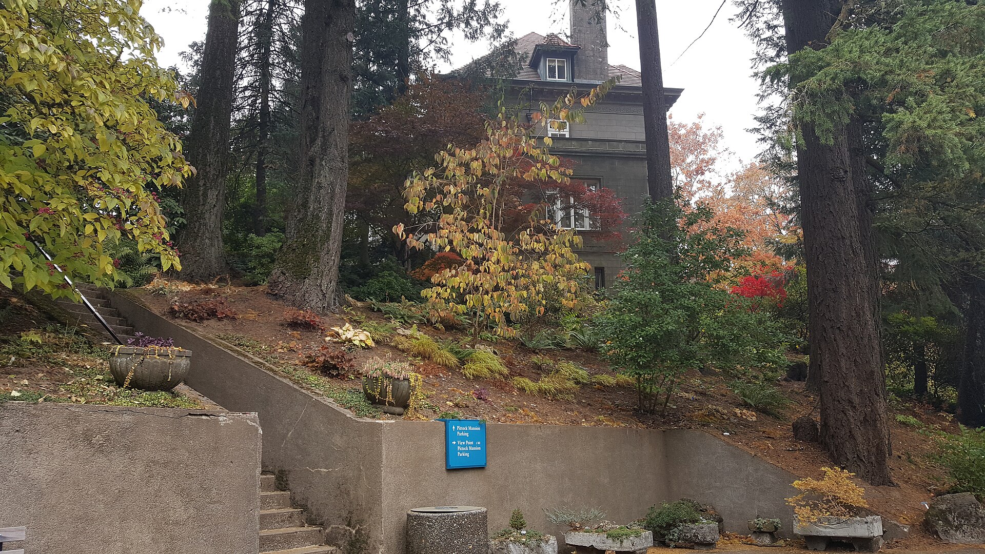 Pittock Mansion historic house and grounds in Portland, Oregon