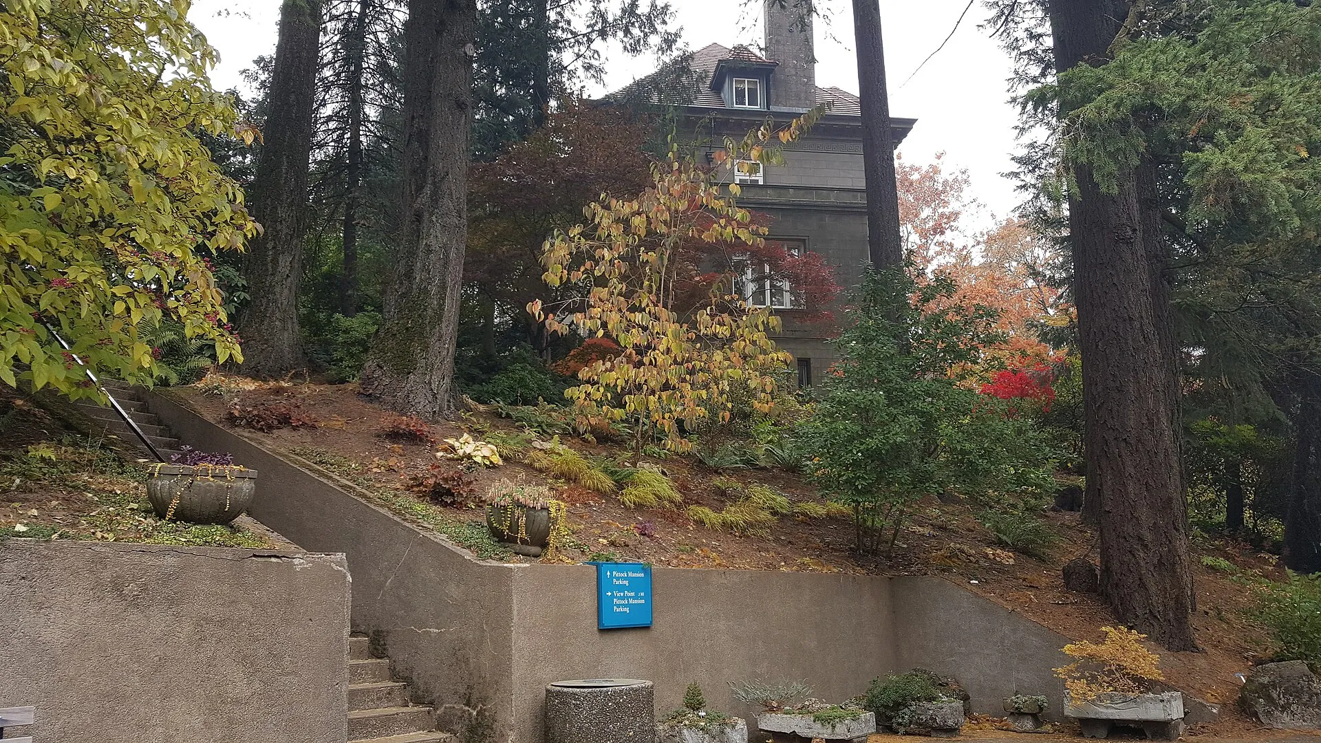 Pittock Mansion historic house and grounds in Portland, Oregon