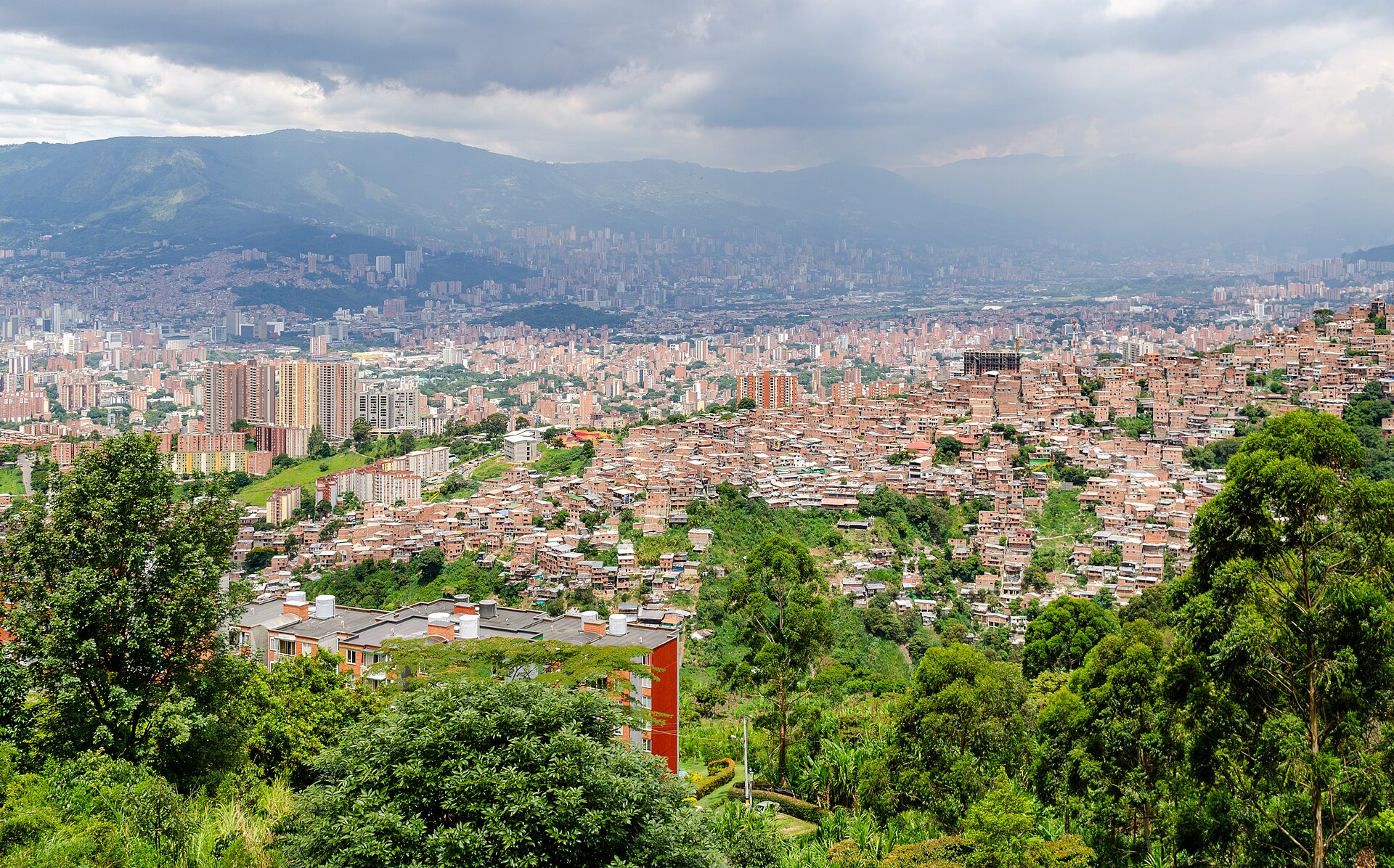 Cityscape of Medellin in the Aburra Valley, Colombia