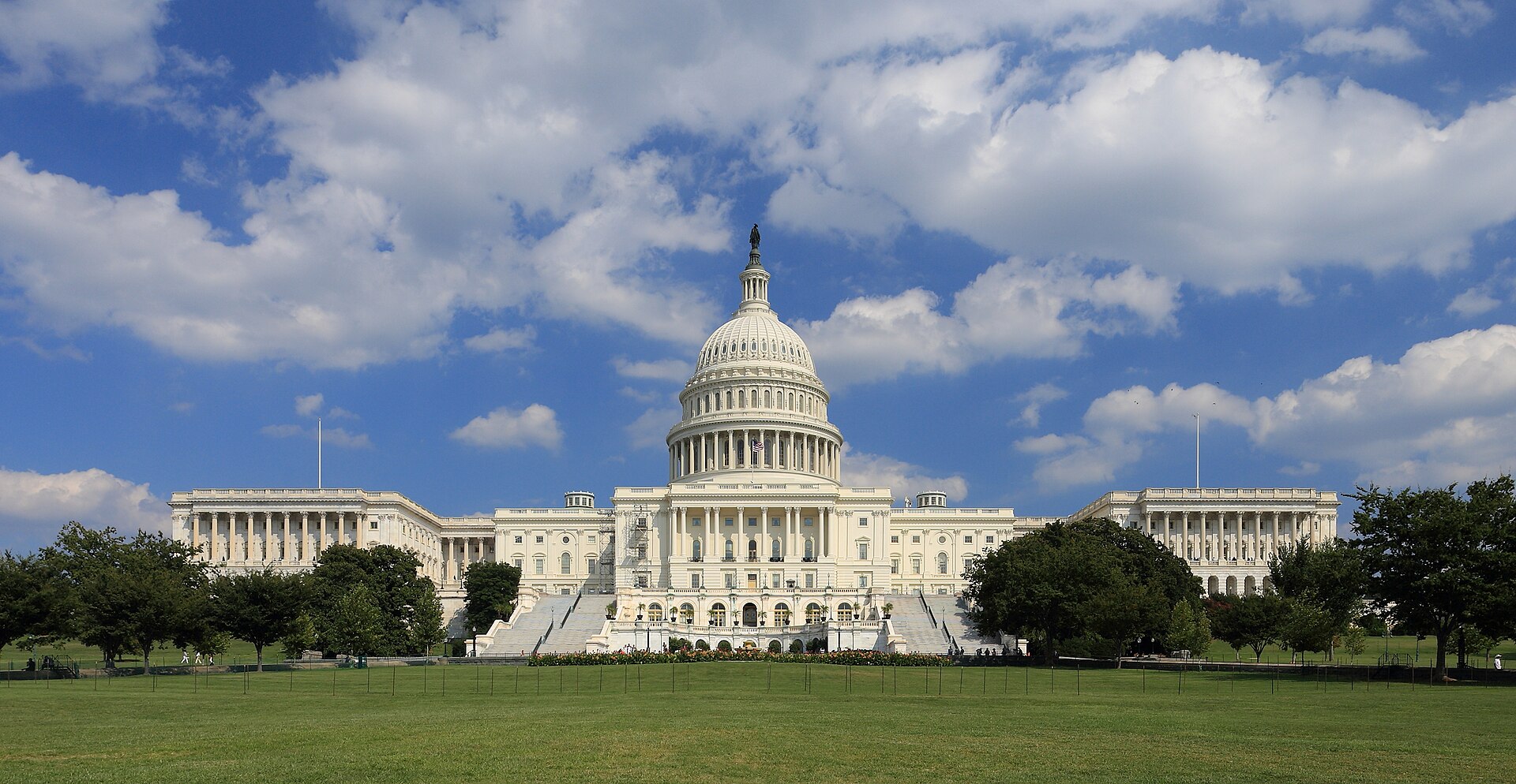 The United States Capitol building west side with its iconic dome