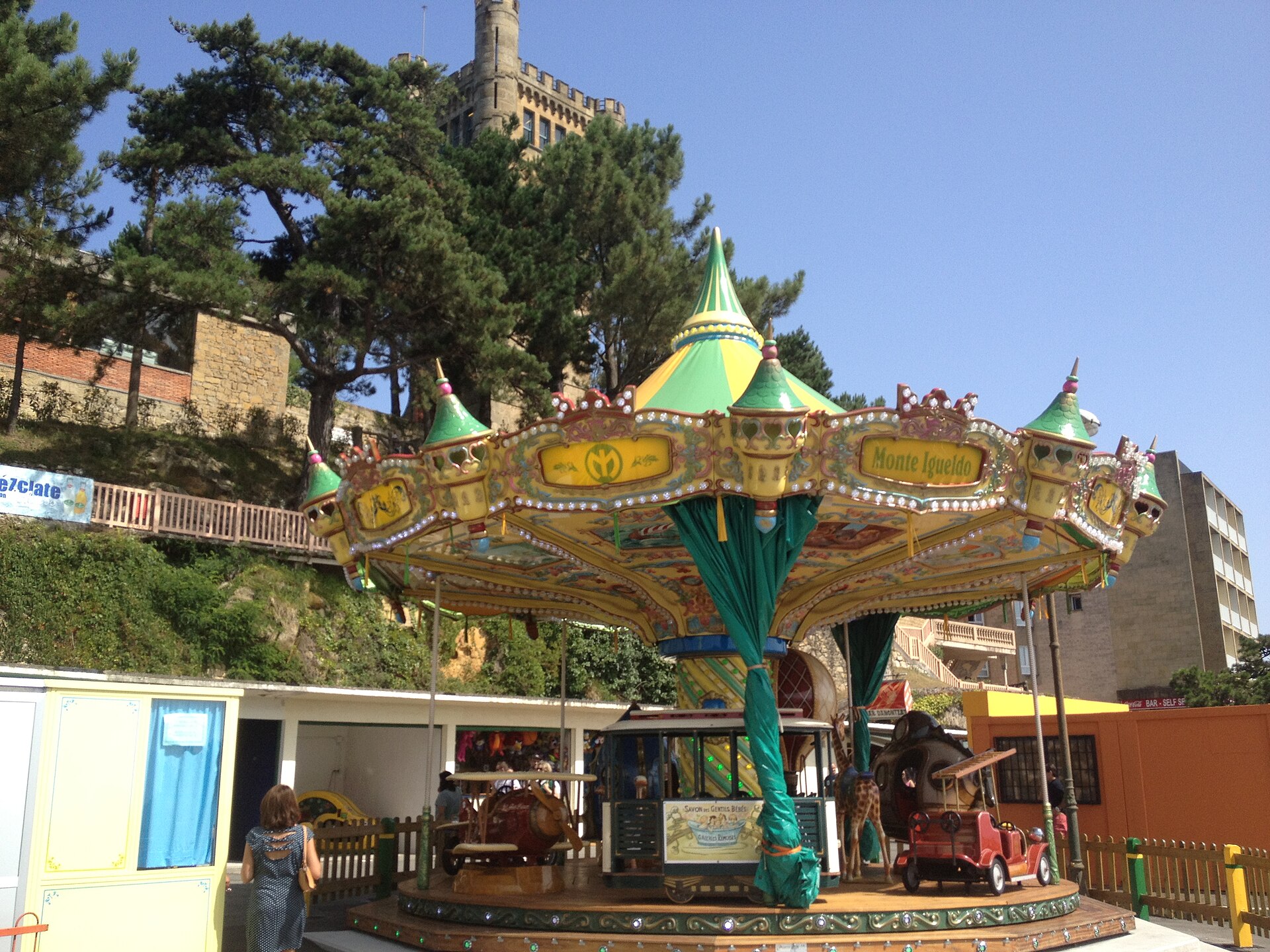 Monte Igueldo amusement park overlooking San Sebastián