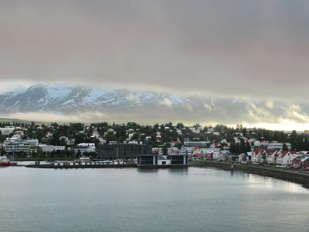 Akureyri, Iceland's second city, at the head of the Eyjafjörður fjord in the north