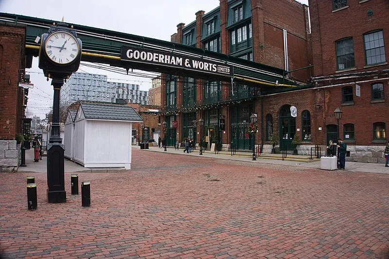 Historic Distillery District Victorian industrial brick buildings, Toronto