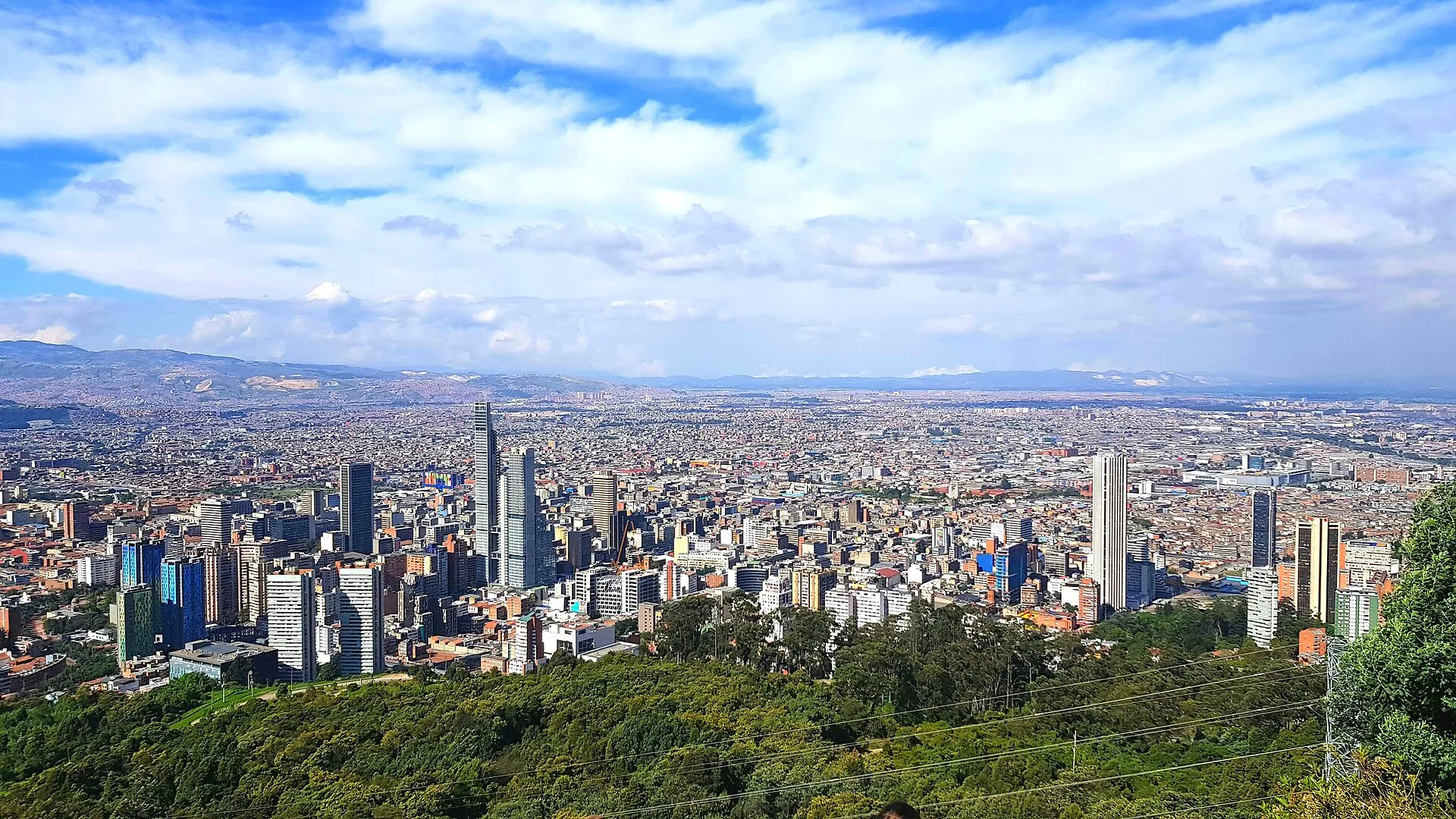 Panoramic cityscape of Bogota, Colombia