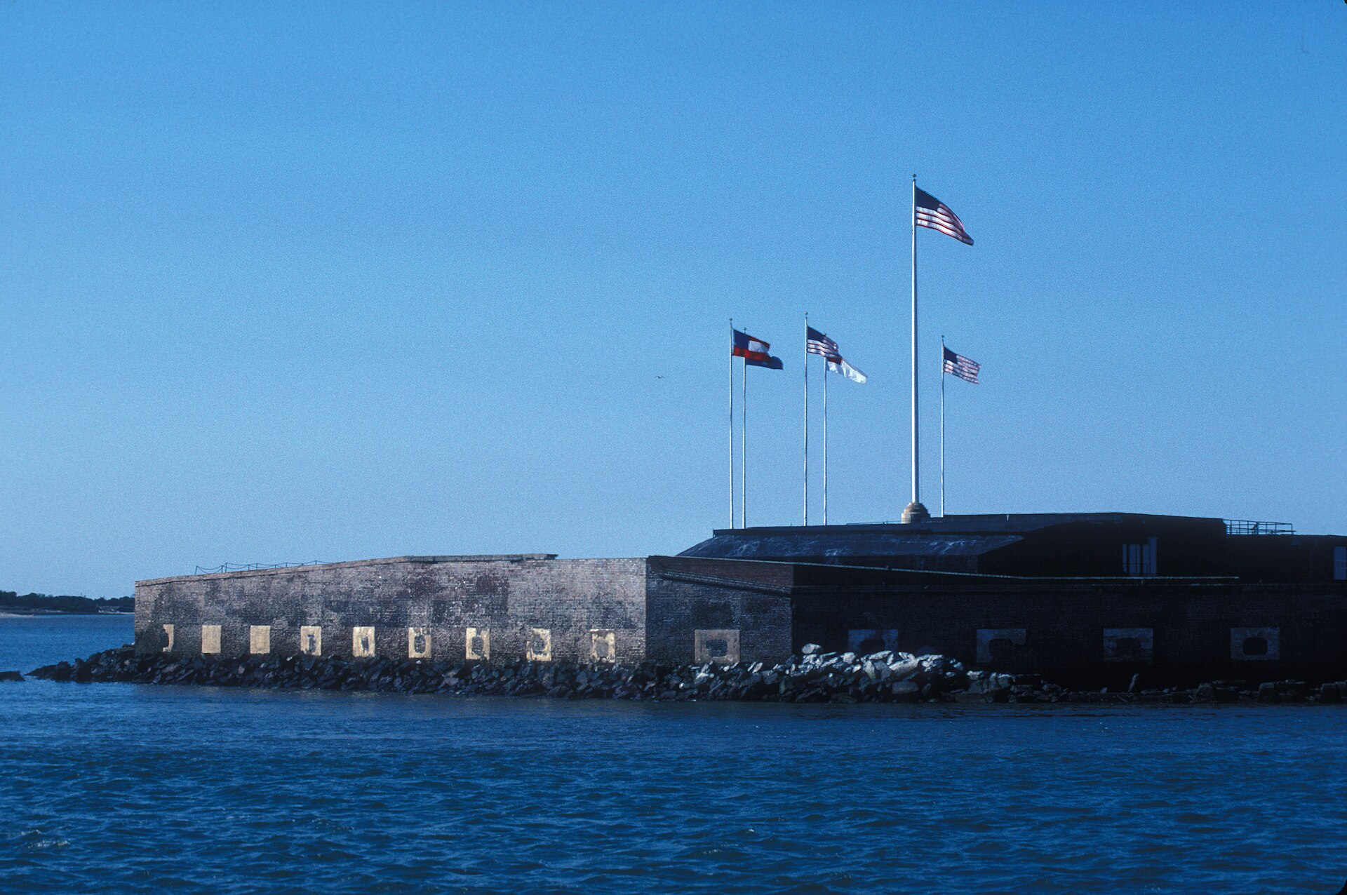 Fort Sumter National Monument in Charleston Harbor, South Carolina
