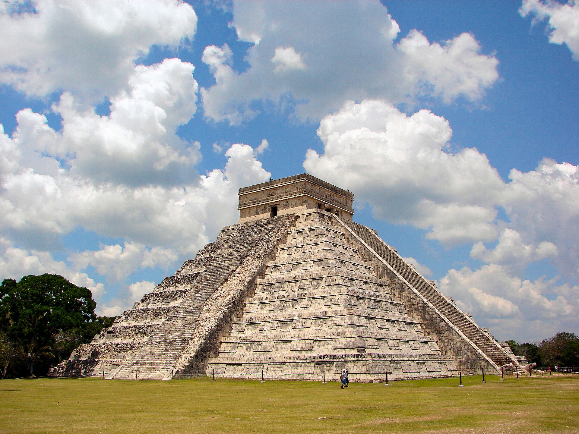 El Castillo, the Temple of Kukulcán pyramid at Chichén Itzá, seen from the east