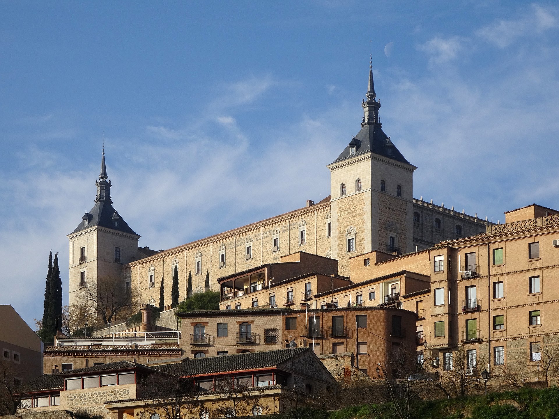 Alcázar of Toledo fortress dominating the city skyline