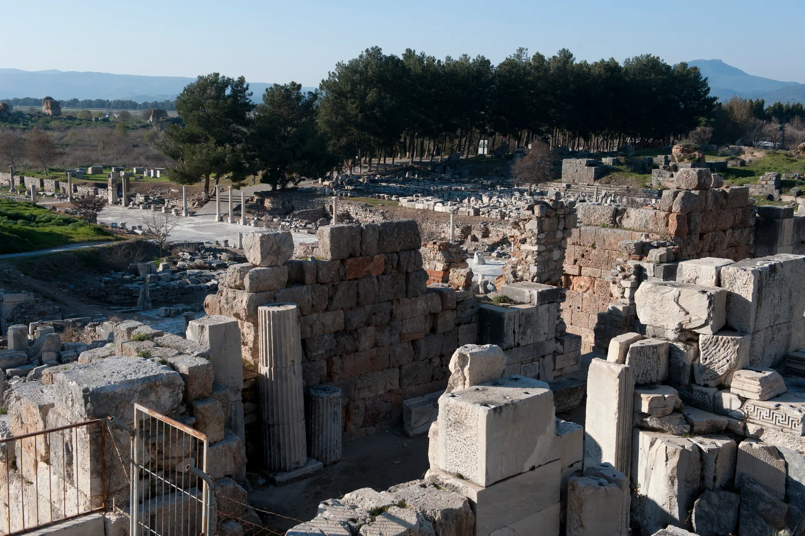 The vast semicircular stone seating of the Great Theatre at ancient Ephesus