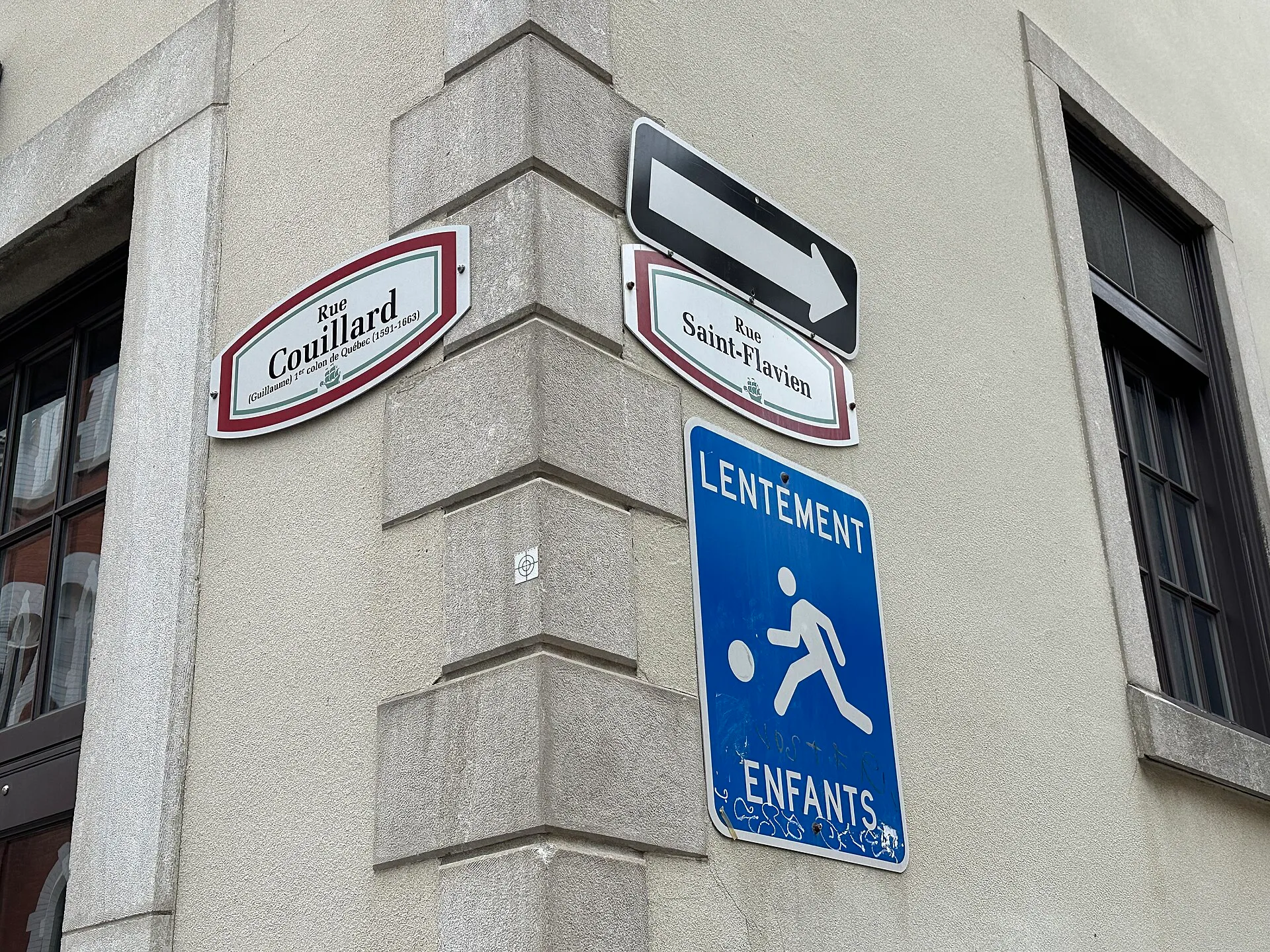 Historic streetscape in Vieux-Quebec, a UNESCO World Heritage Site