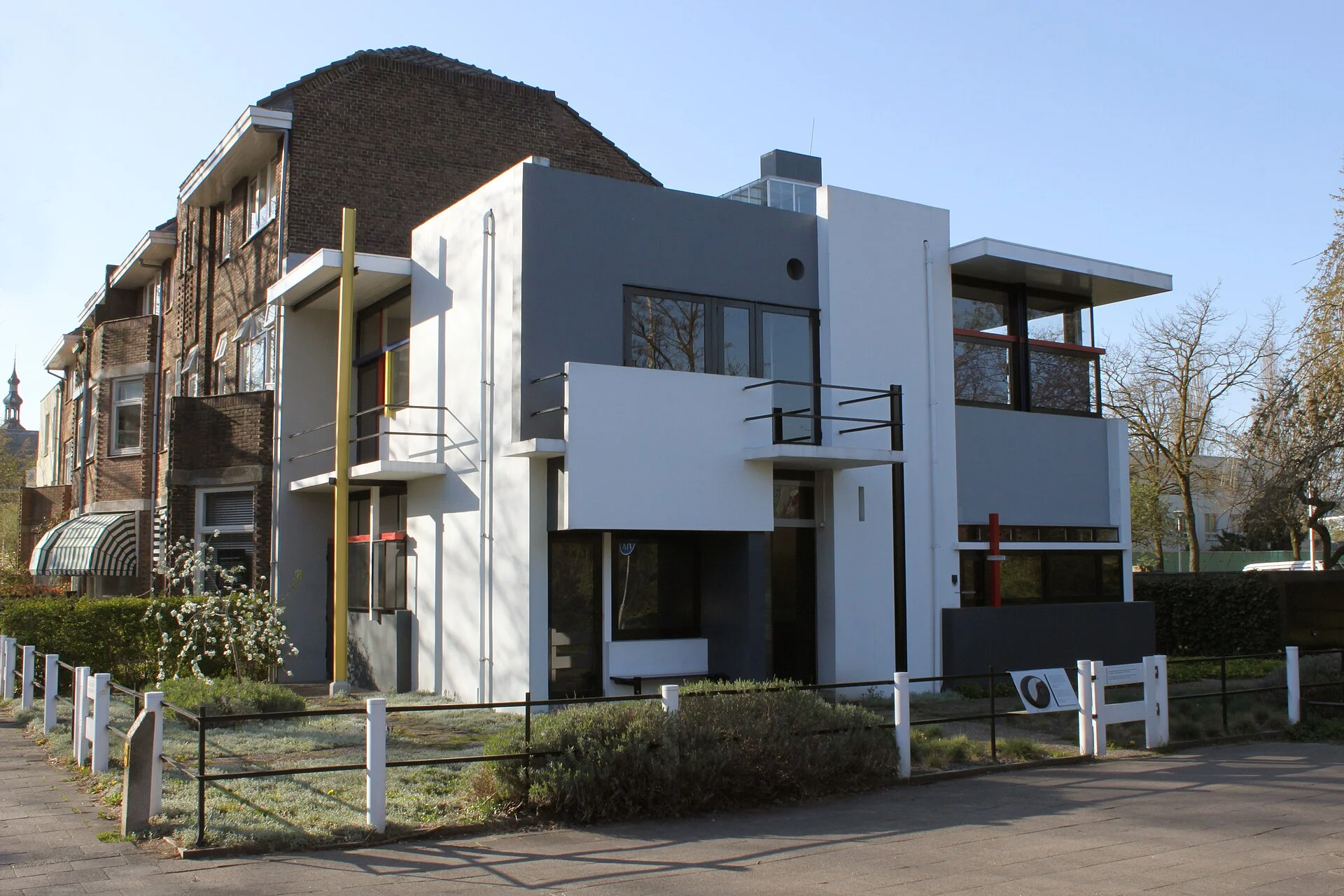 Exterior of the Rietveld Schröder House in Utrecht