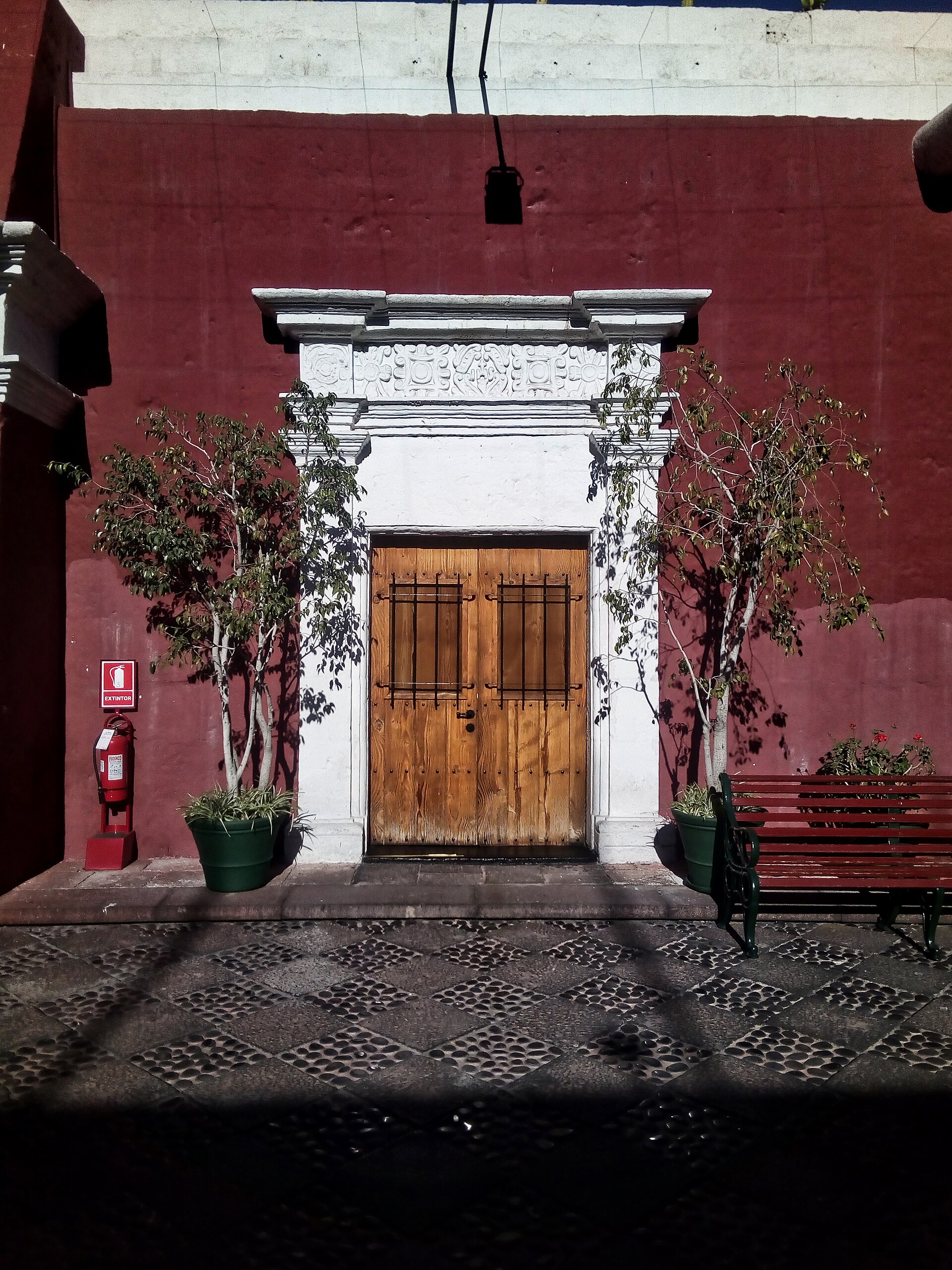 Entrance facade of the Museo Santuarios Andinos in Arequipa, home of the Juanita mummy