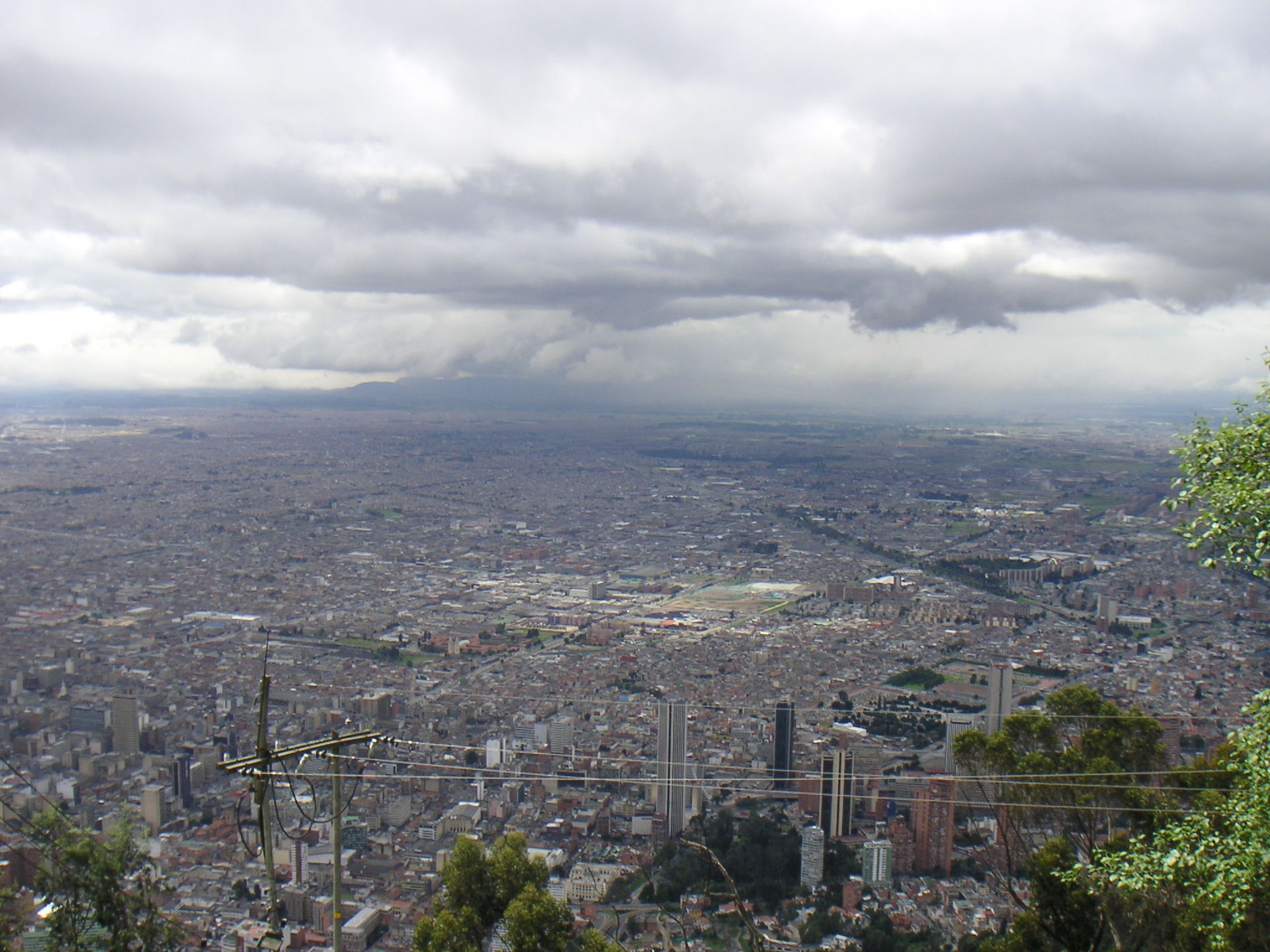 View of Bogota from Monserrate mountain
