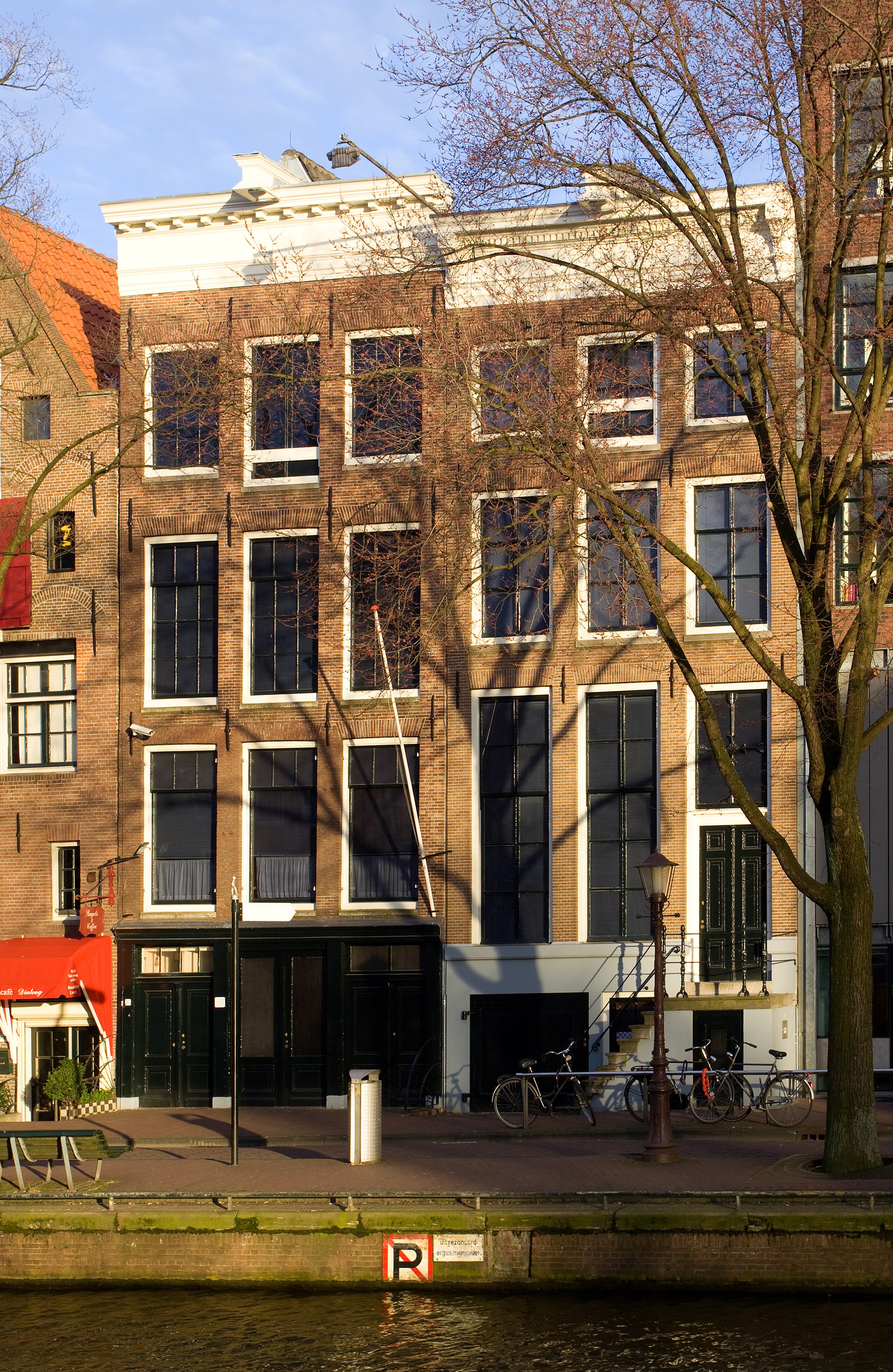 The Anne Frank House on Prinsengracht in Amsterdam
